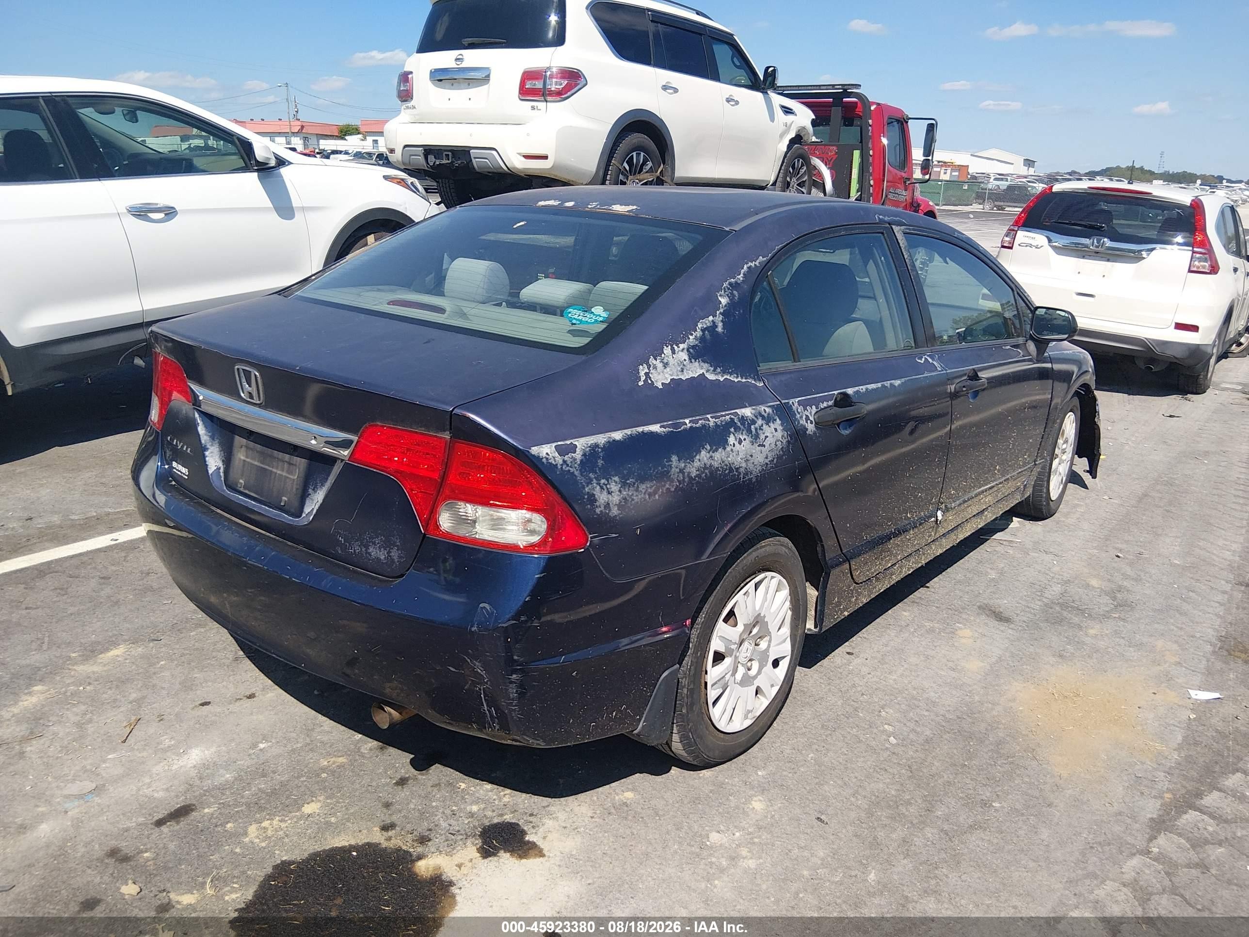 2009 Honda Civic Vp Blue vin: 2HGFA16379H511665