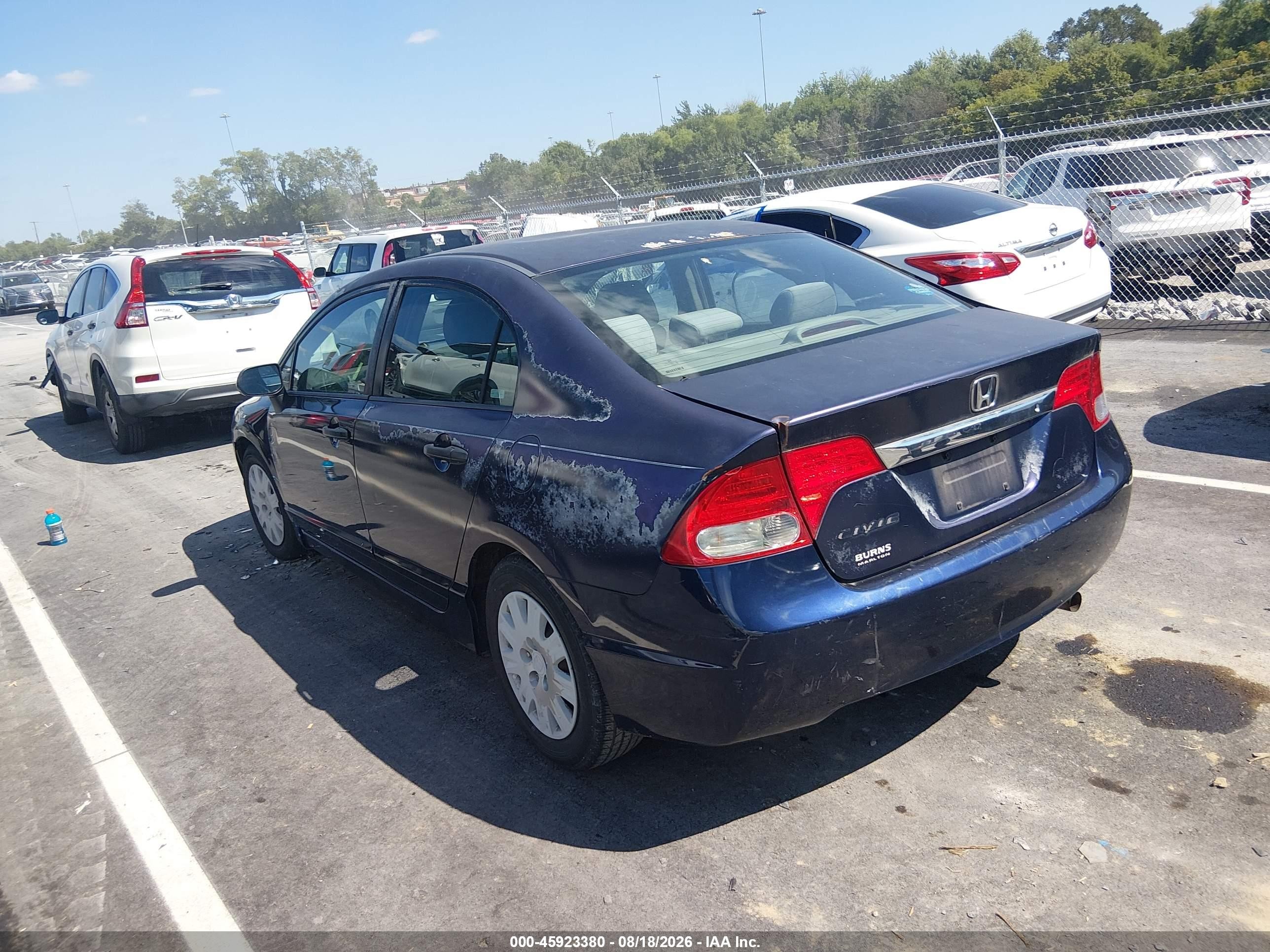 2009 Honda Civic Vp Blue vin: 2HGFA16379H511665