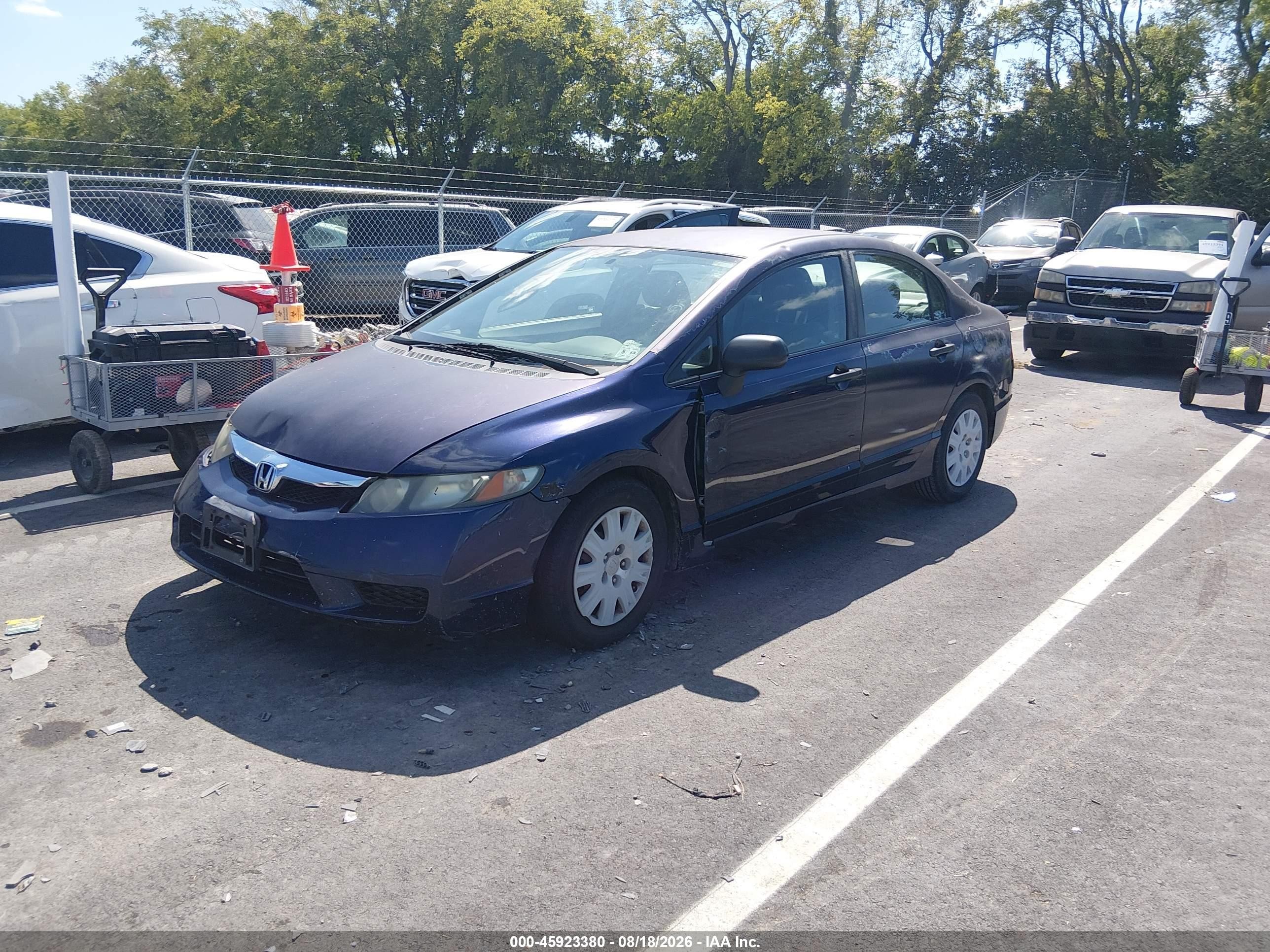 2009 Honda Civic Vp Blue vin: 2HGFA16379H511665