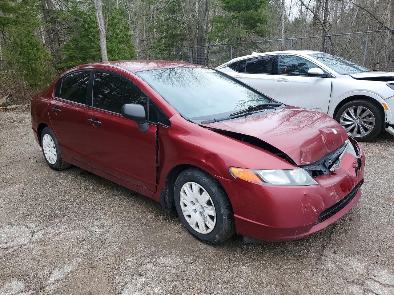 2007 Honda Civic Dx Red vin: 2HGFA16387H006778