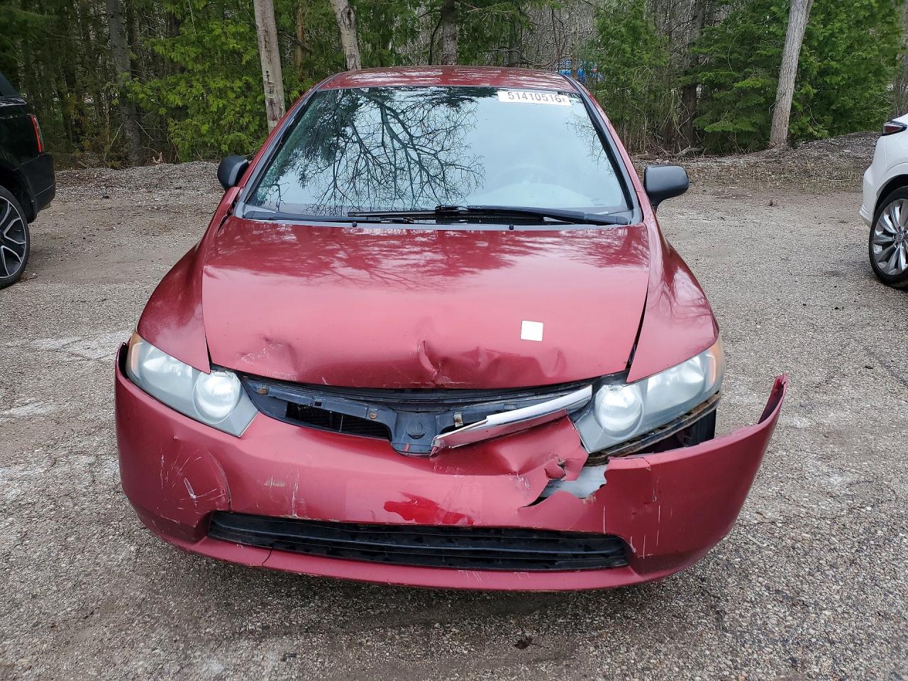2007 Honda Civic Dx Red vin: 2HGFA16387H006778