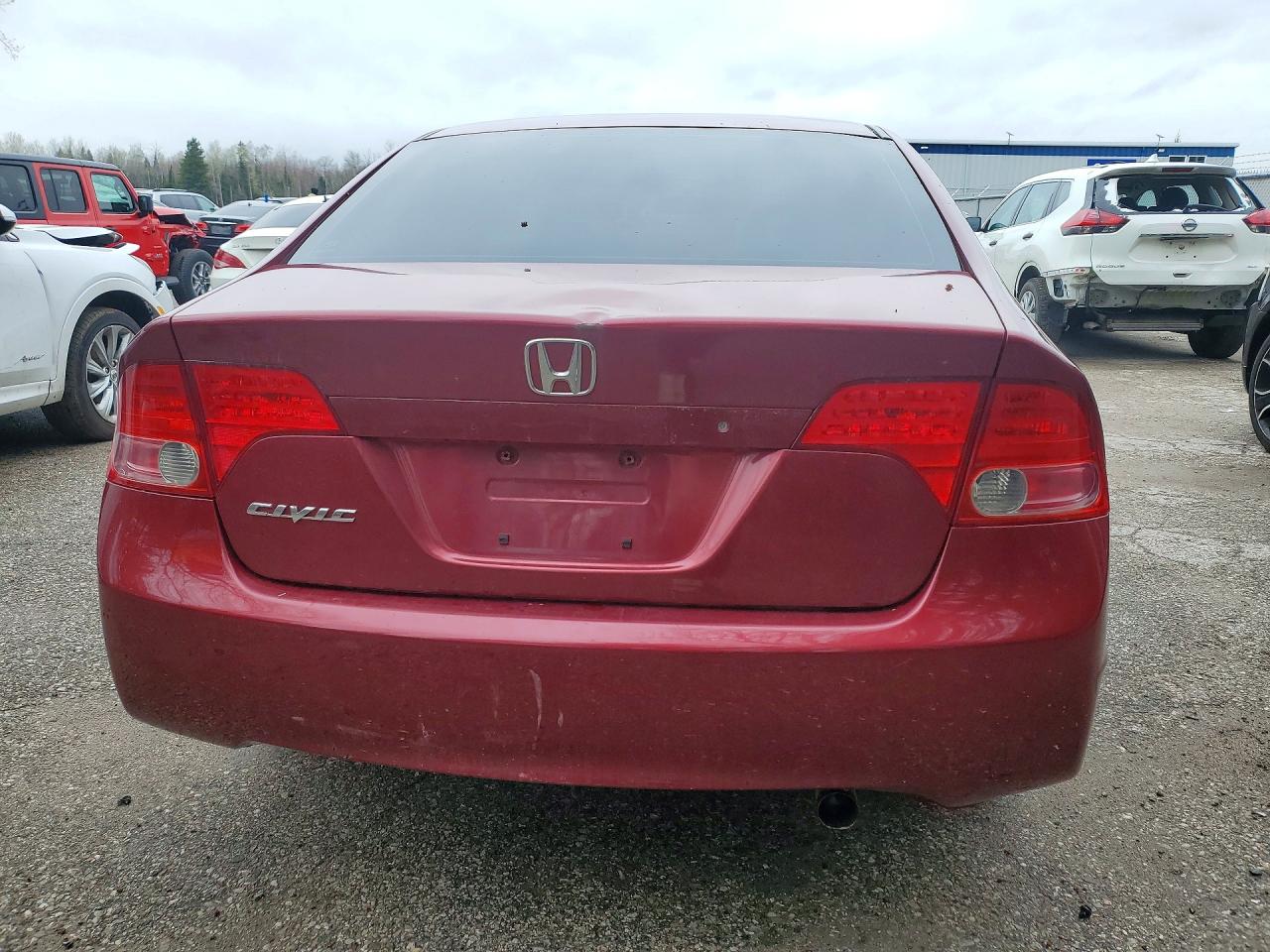 2007 Honda Civic Dx Red vin: 2HGFA16387H006778