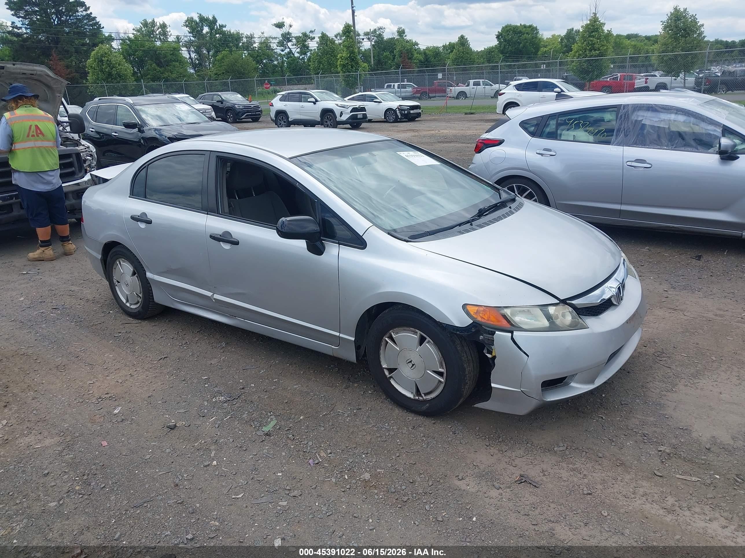 2009 Honda Civic Vp Silver vin: 2HGFA16389H333264