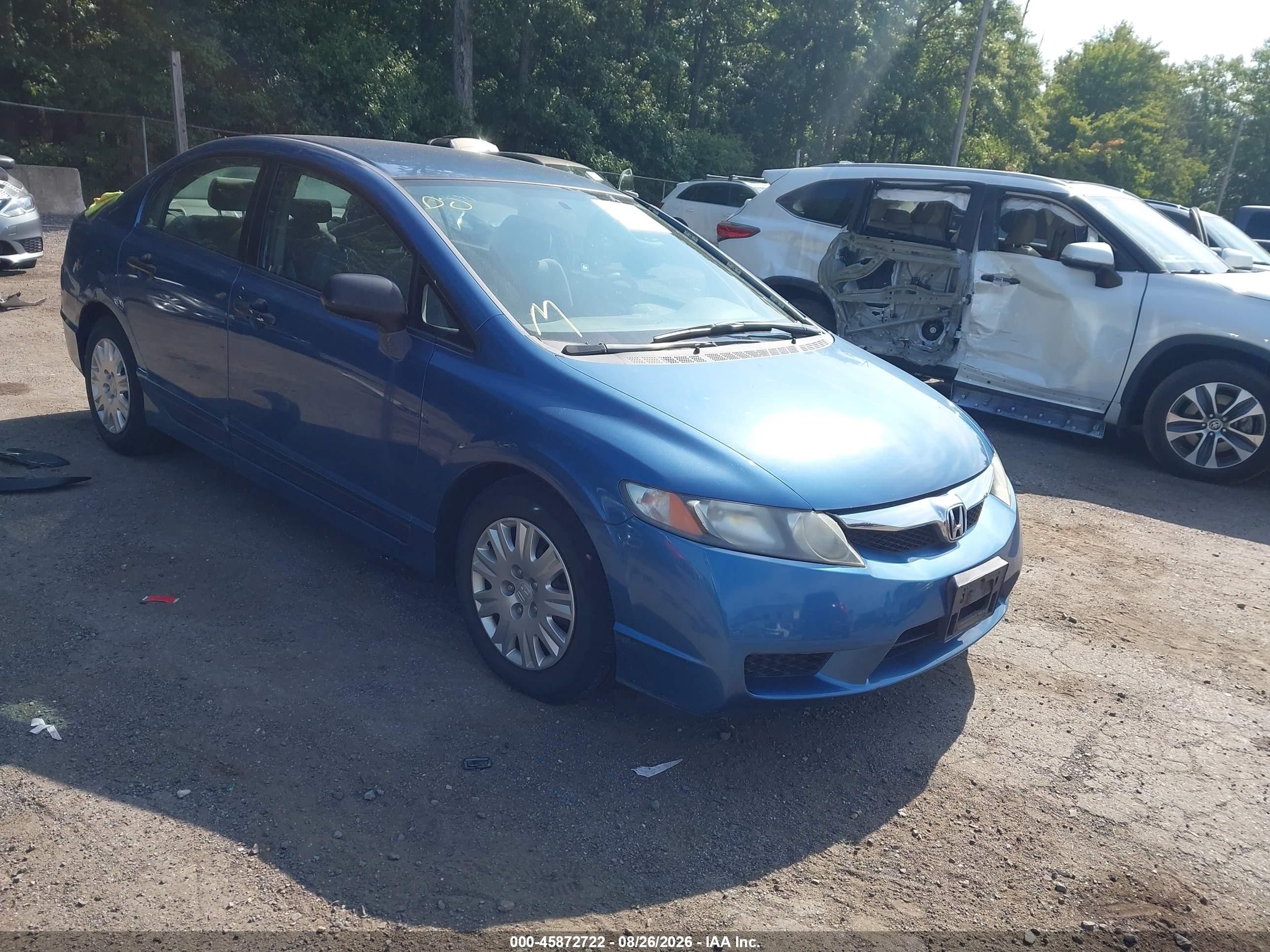 2009 Honda Civic Vp Blue vin: 2HGFA16399H333144