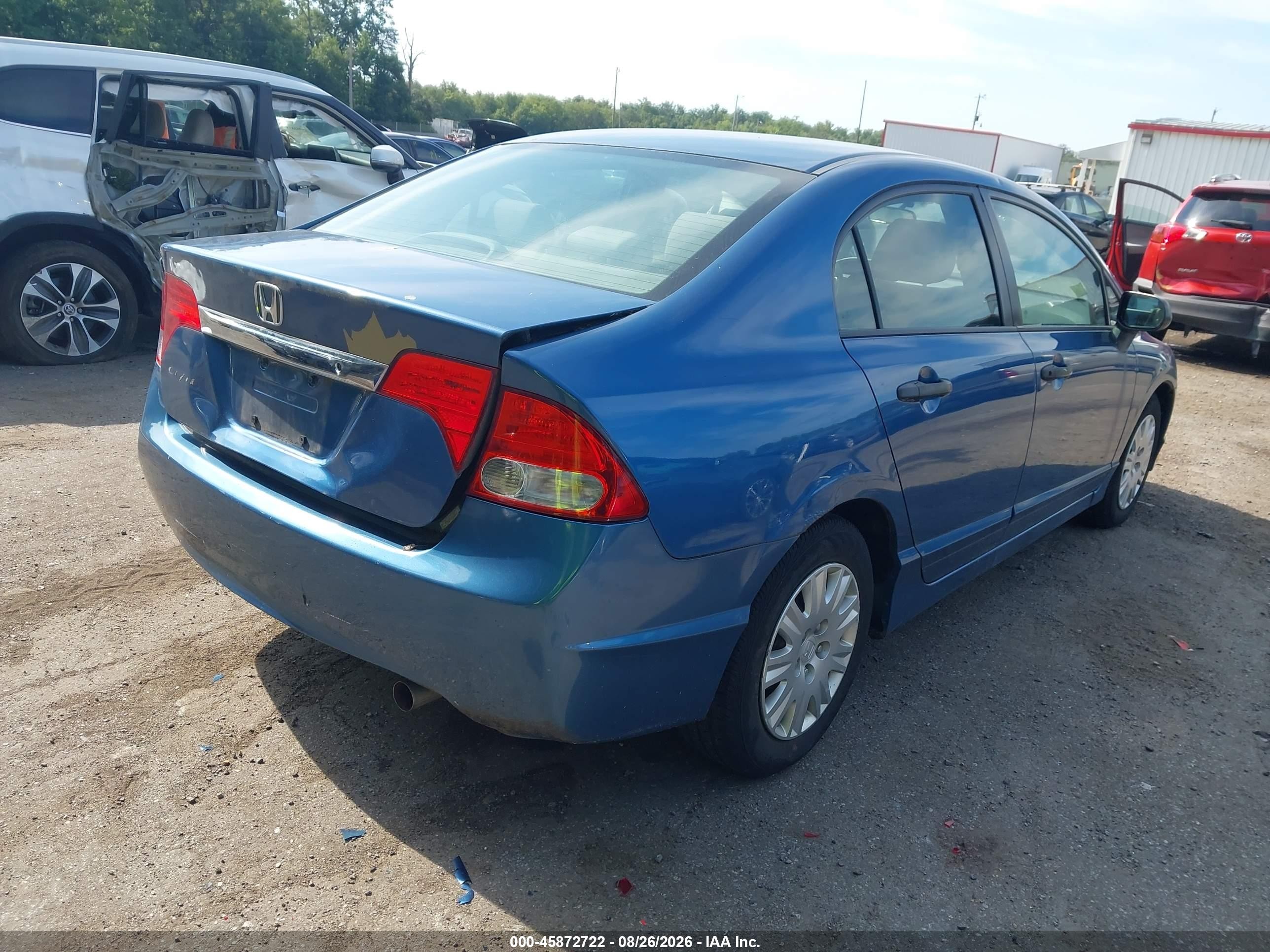 2009 Honda Civic Vp Синий vin: 2HGFA16399H333144