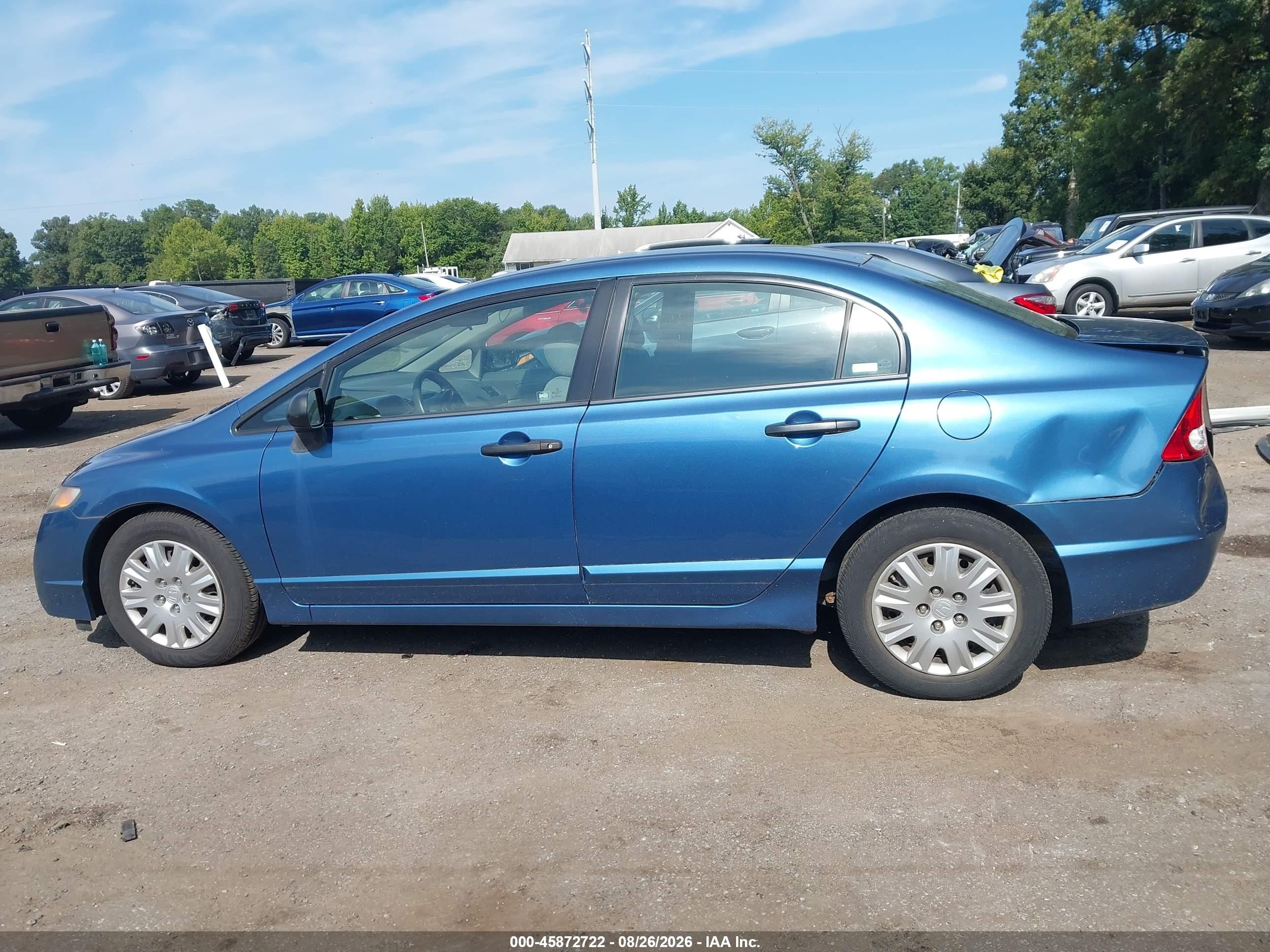2009 Honda Civic Vp Синий vin: 2HGFA16399H333144