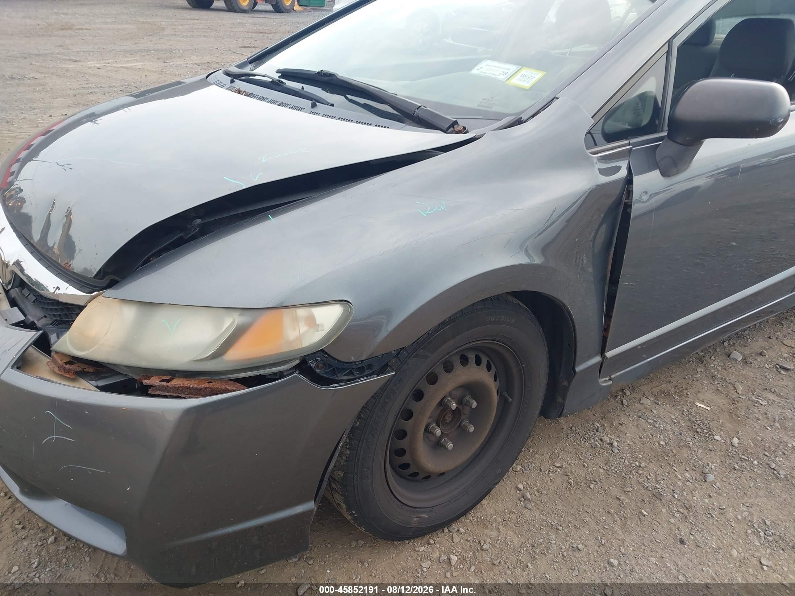 2009 Honda Civic Vp Gray vin: 2HGFA16399H359808