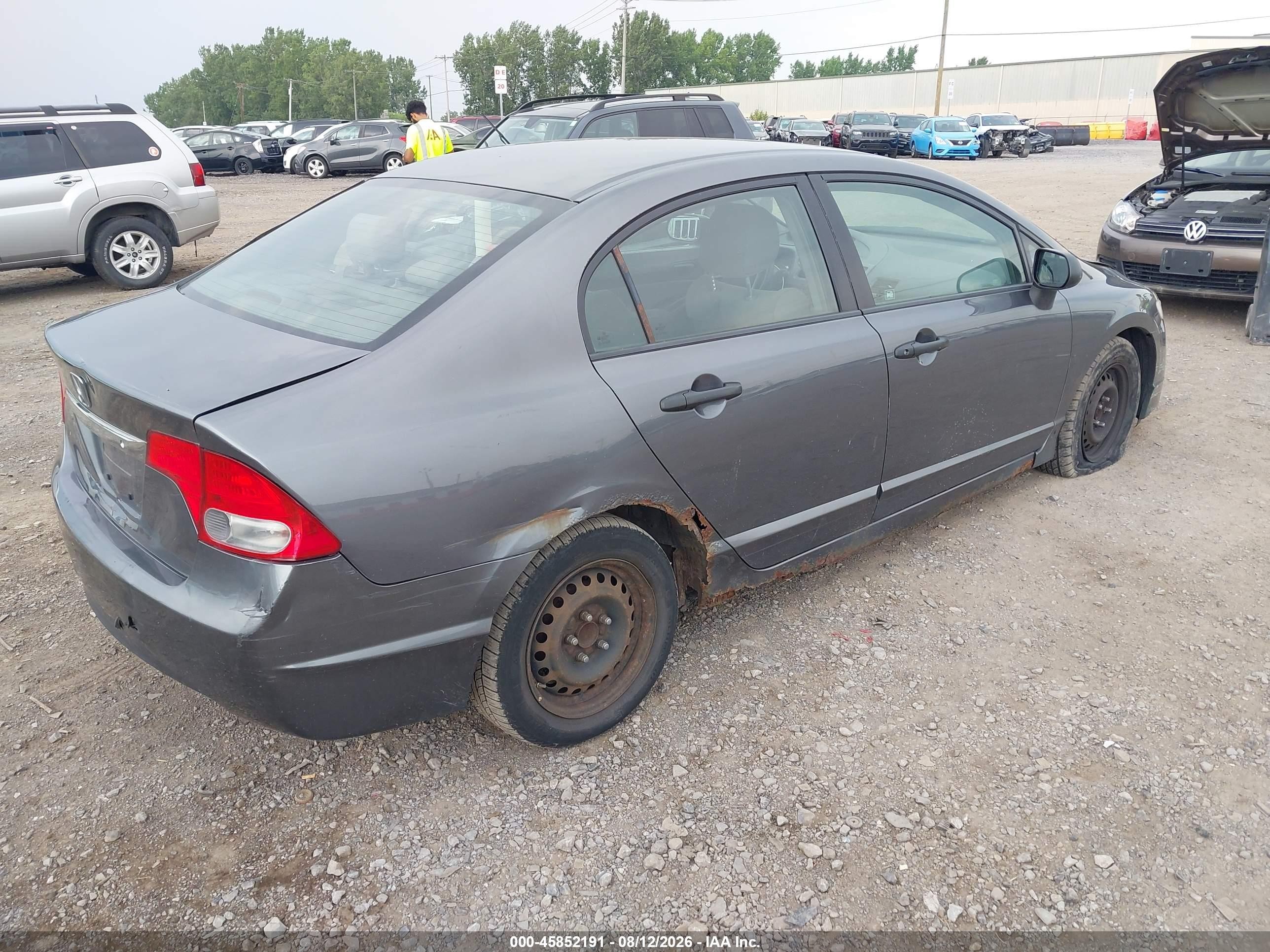 2009 Honda Civic Vp Gray vin: 2HGFA16399H359808