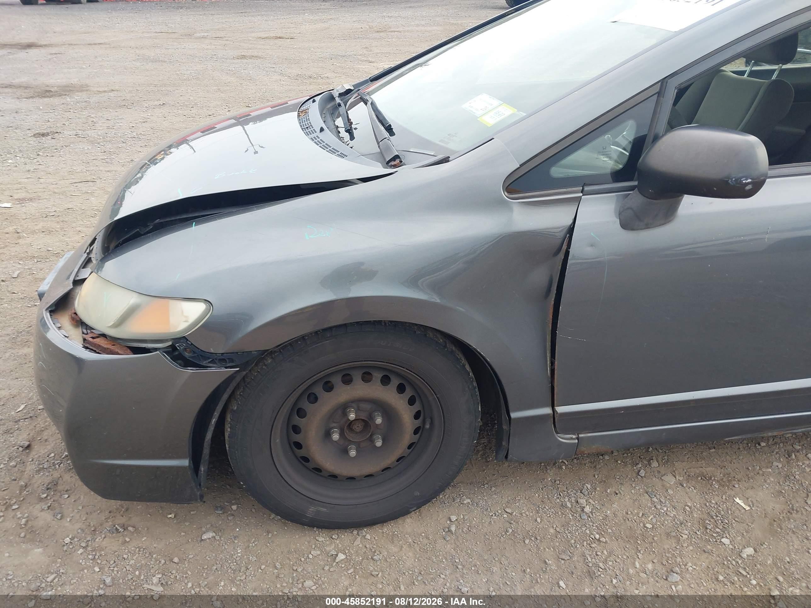 2009 Honda Civic Vp Gray vin: 2HGFA16399H359808