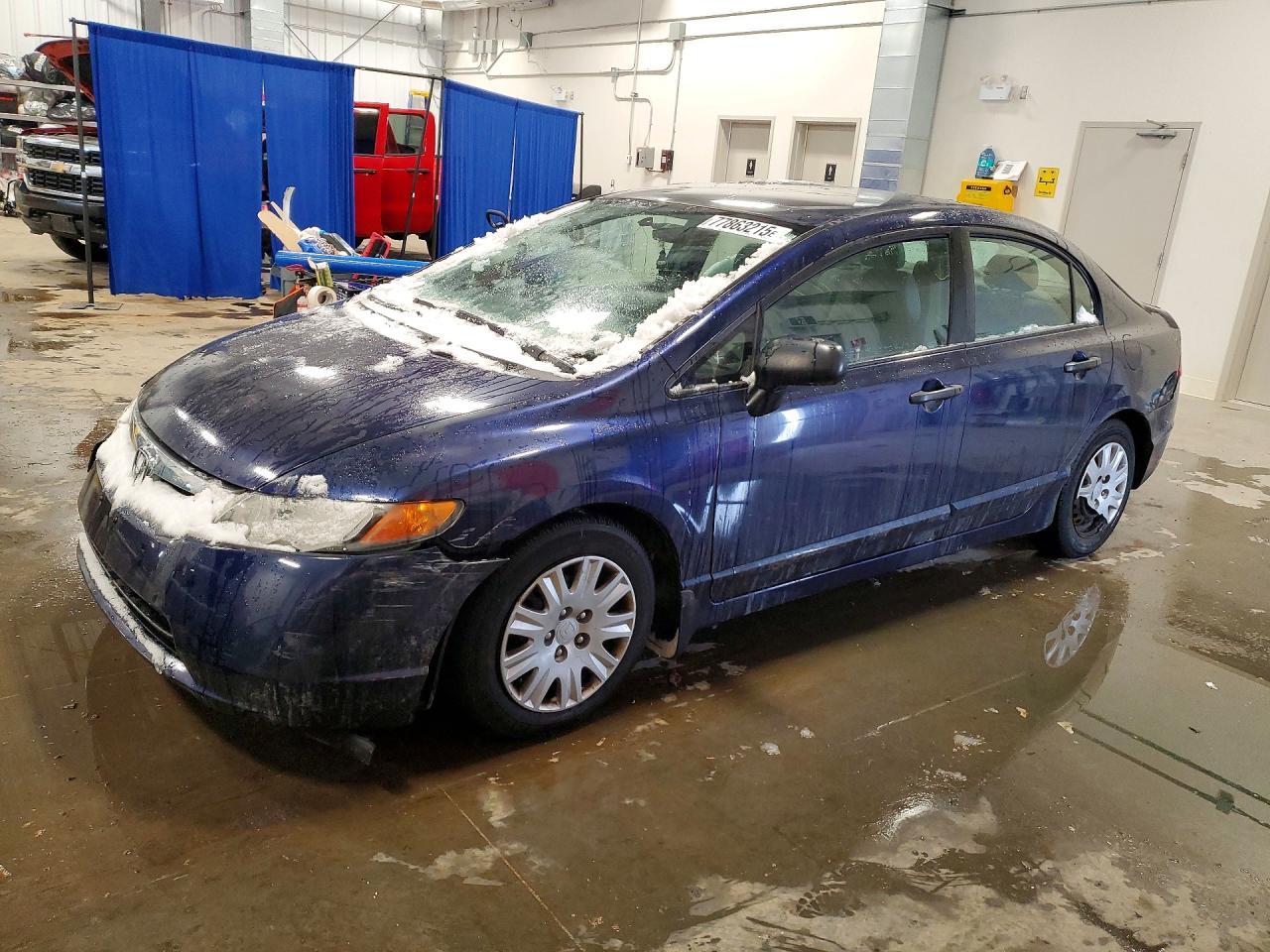 2007 Honda Civic Dx Blue vin: 2HGFA163X7H039376