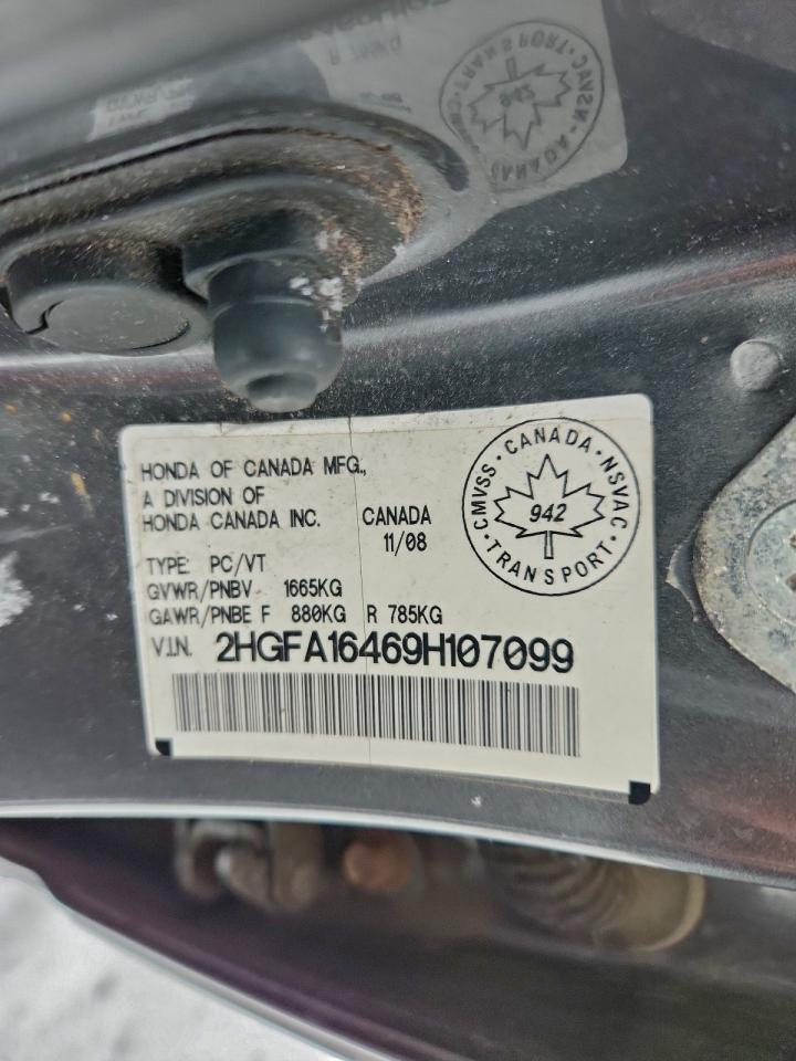 2009 Honda Civic Dx-g Gray vin: 2HGFA16469H107099