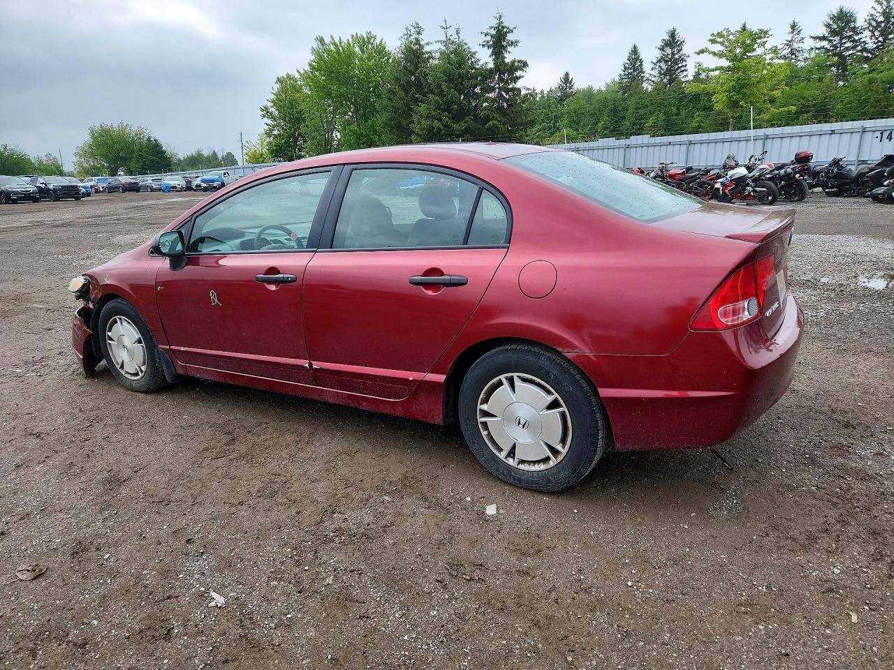 2008 Honda Civic Dx-g Бордовый vin: 2HGFA164X8H025441