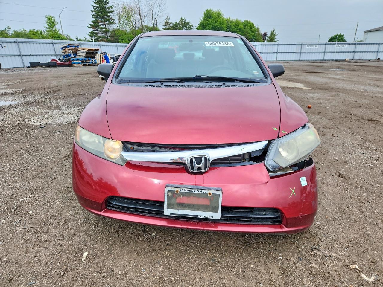 2008 Honda Civic Dx-g Бордовый vin: 2HGFA164X8H025441