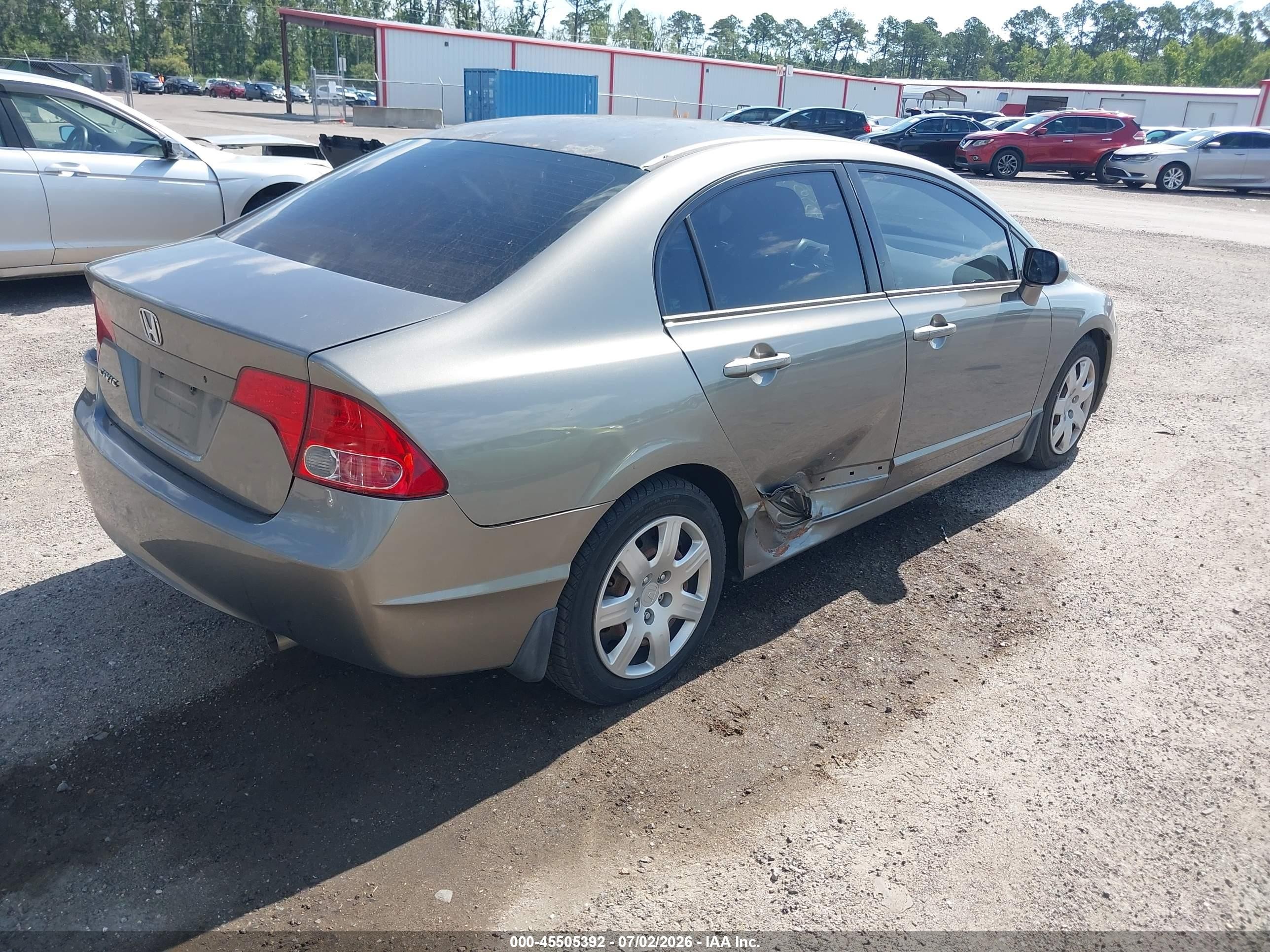 2006 Honda Civic Lx Коричневый vin: 2HGFA16506H503257