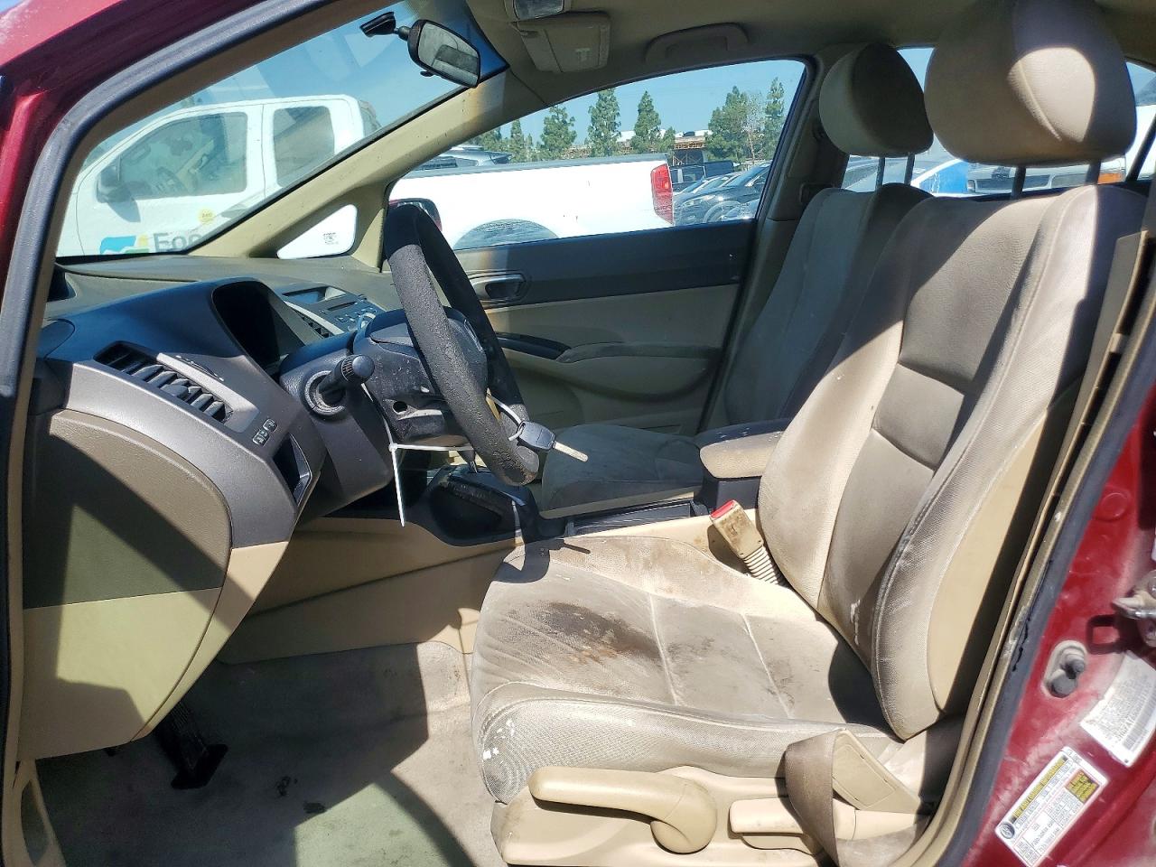 2006 Honda Civic Lx Burgundy vin: 2HGFA16506H511570