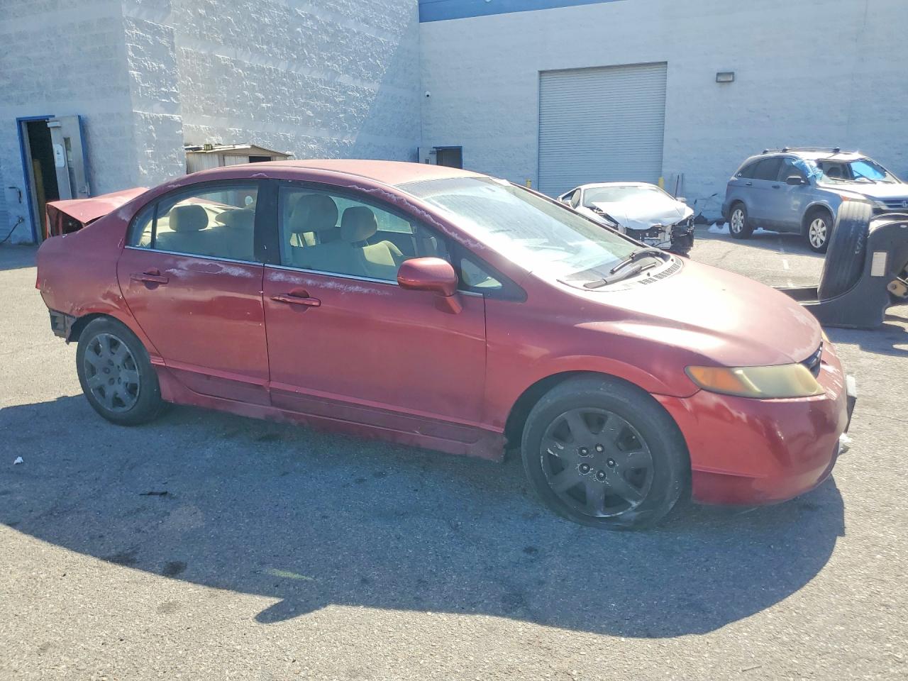 2006 Honda Civic Lx Burgundy vin: 2HGFA16506H511570