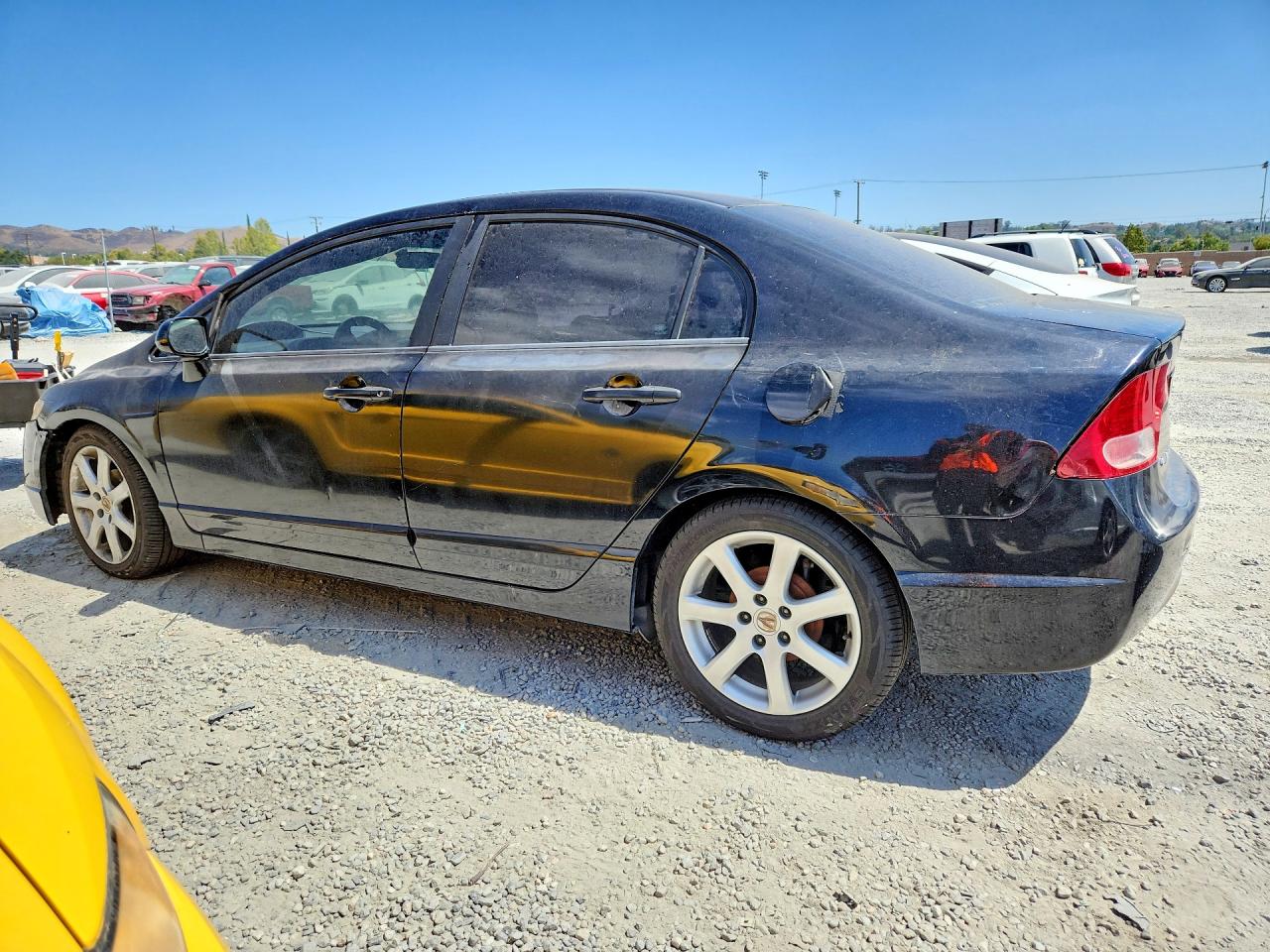 2007 Honda Civic Lx Black vin: 2HGFA16507H309166