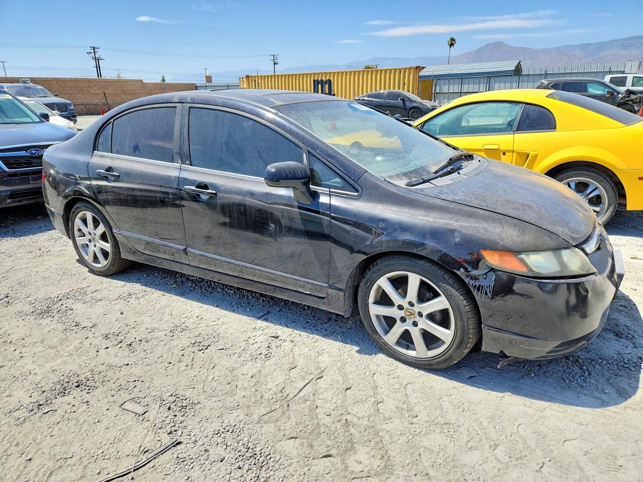 2007 Honda Civic Lx Black vin: 2HGFA16507H309166