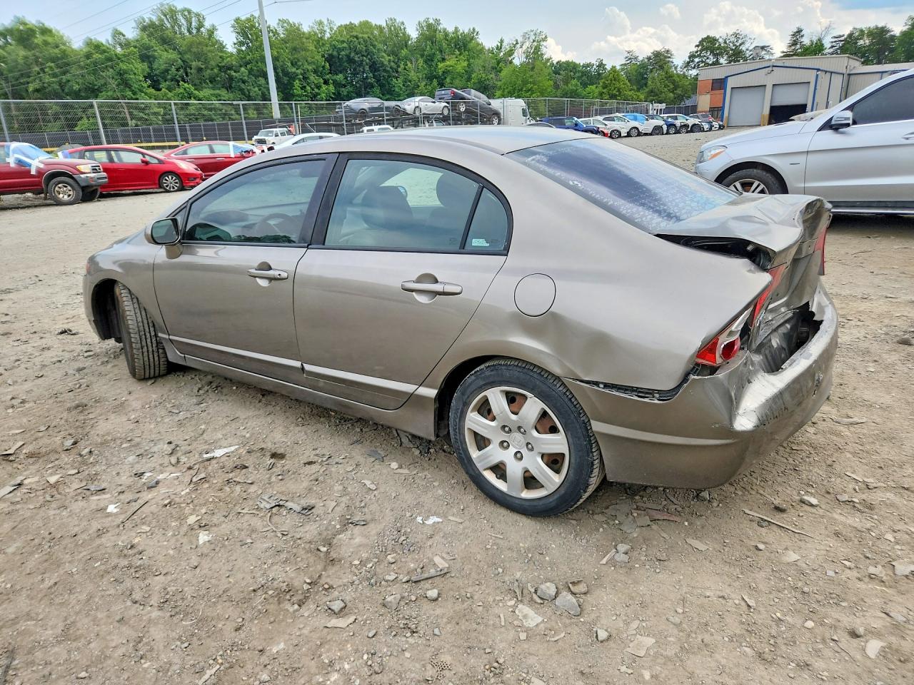 2007 Honda Civic Lx Gray vin: 2HGFA16507H316618