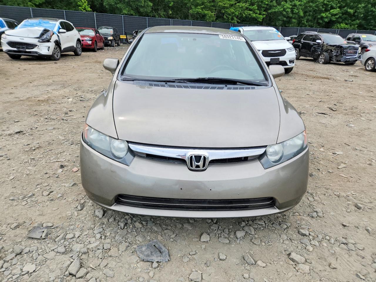 2007 Honda Civic Lx Gray vin: 2HGFA16507H316618