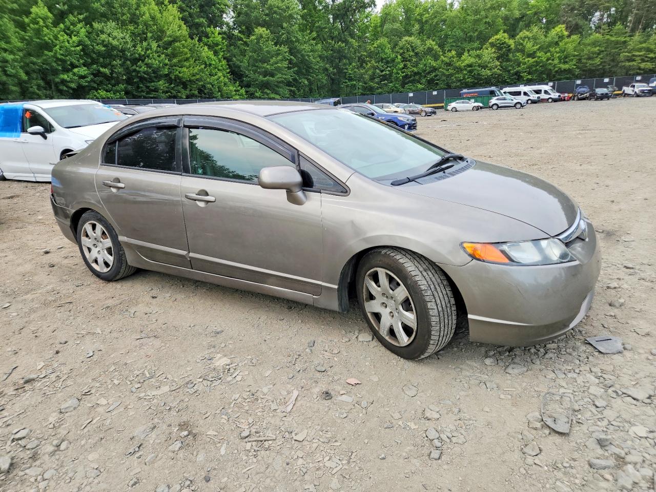 2007 Honda Civic Lx Gray vin: 2HGFA16507H316618