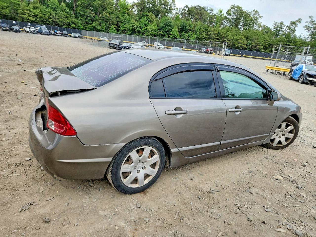 2007 Honda Civic Lx Gray vin: 2HGFA16507H316618