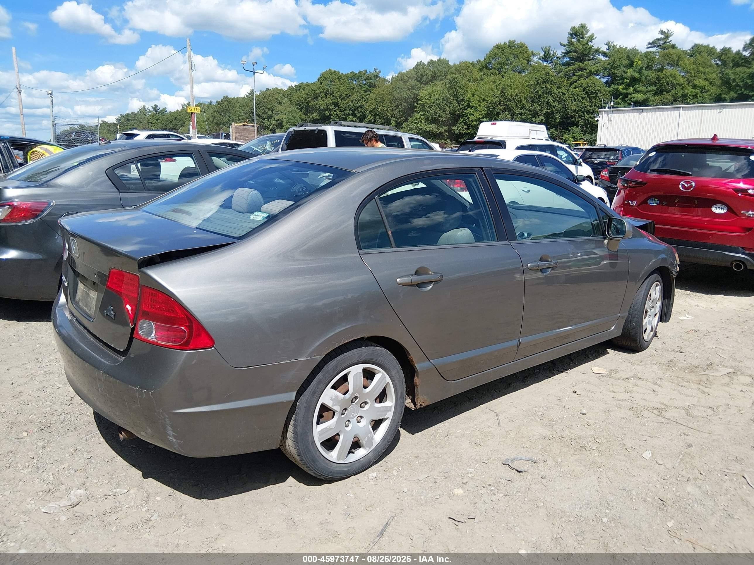 2008 Honda Civic Lx Beige vin: 2HGFA16508H322713