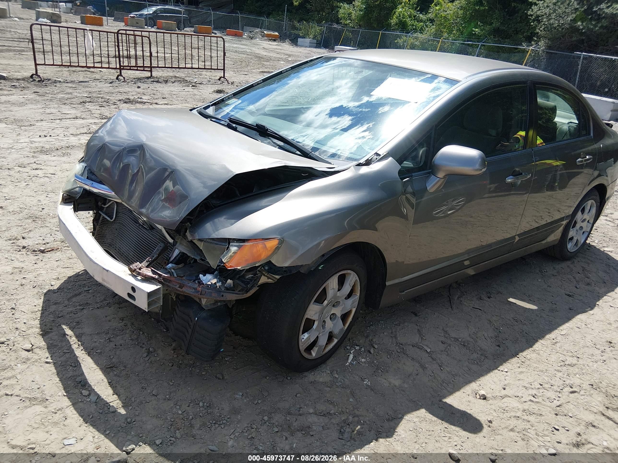 2008 Honda Civic Lx Beige vin: 2HGFA16508H322713