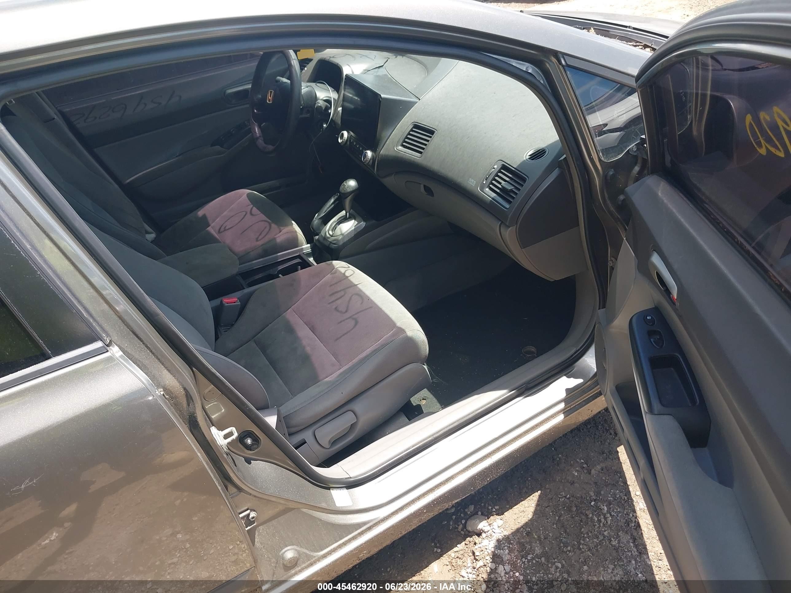 2008 Honda Civic Lx Gray vin: 2HGFA16508H324574