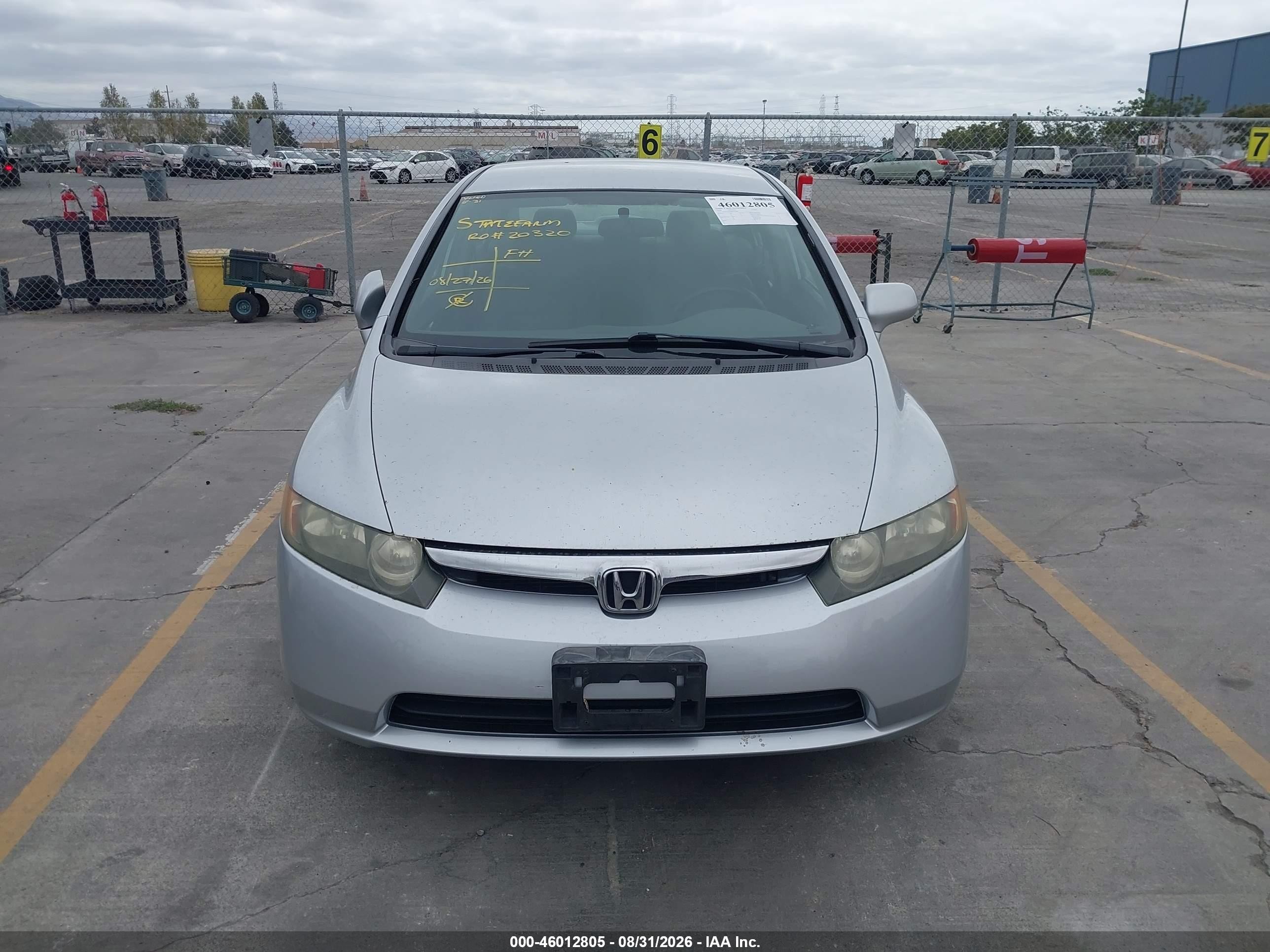 2008 Honda Civic Lx Серый vin: 2HGFA16508H325708