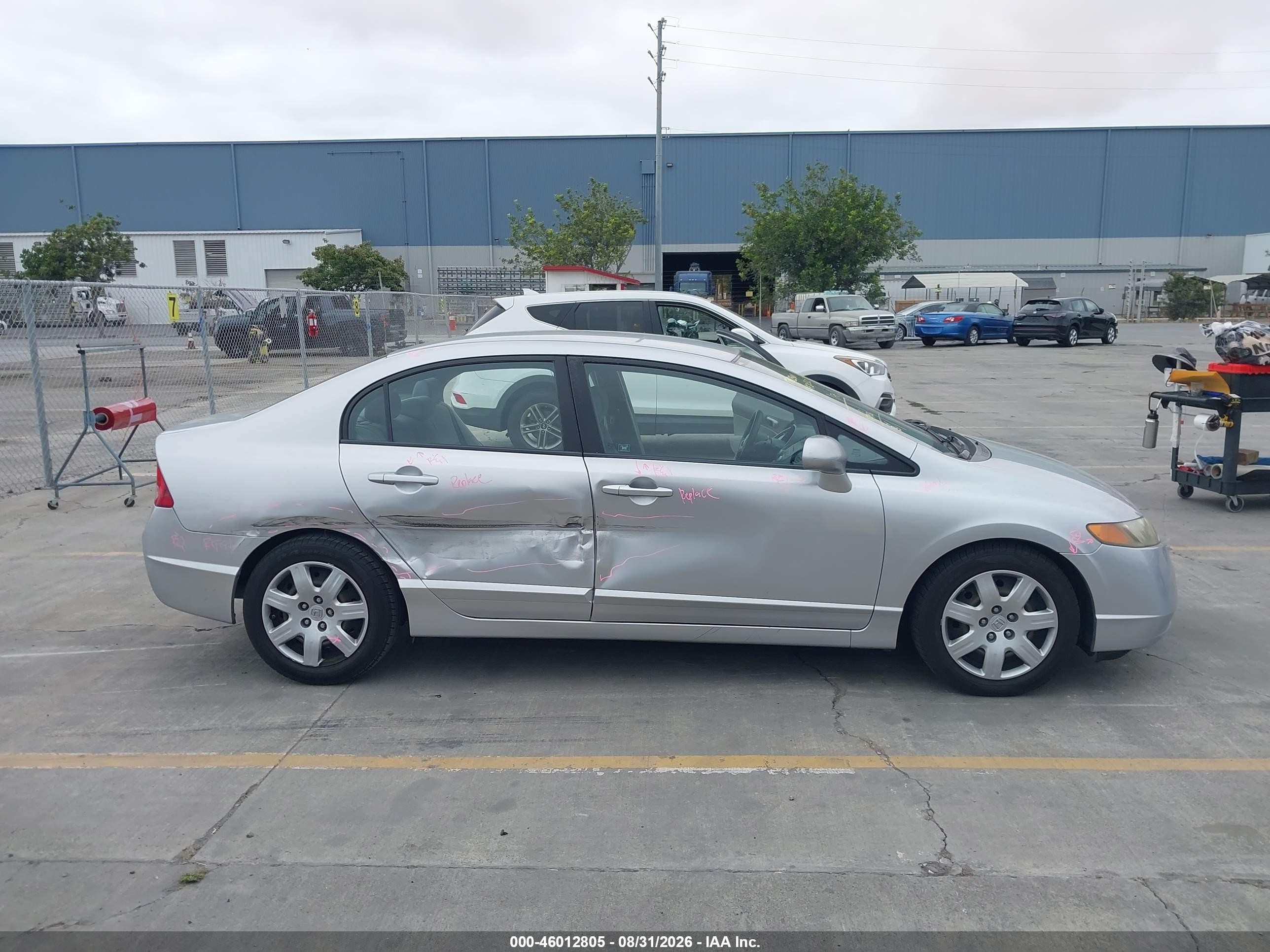 2008 Honda Civic Lx Серый vin: 2HGFA16508H325708