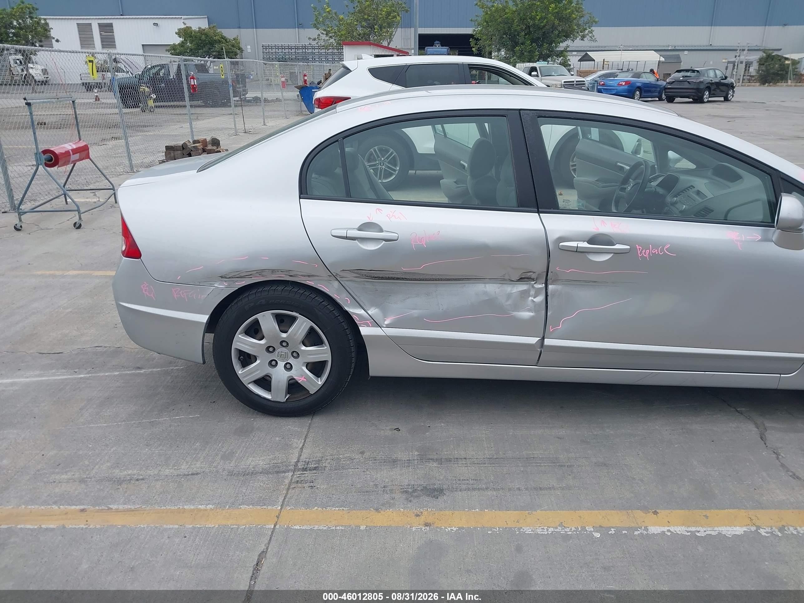 2008 Honda Civic Lx Серый vin: 2HGFA16508H325708