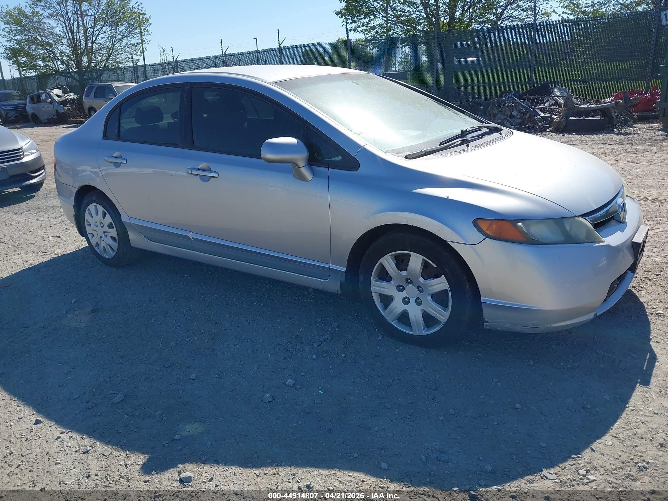 2008 Honda Civic Lx Серебряный vin: 2HGFA16508H330780