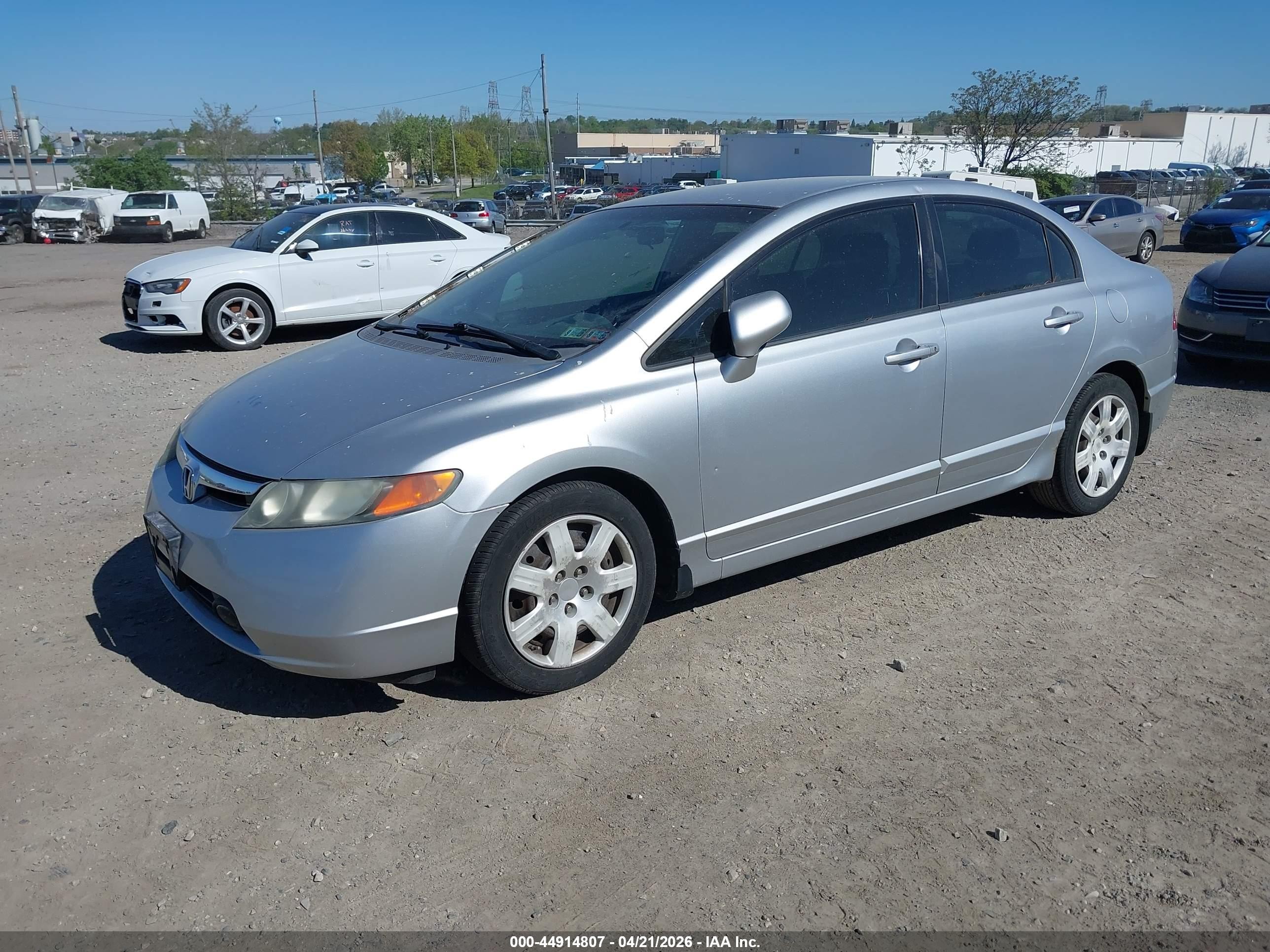 2008 Honda Civic Lx Серебряный vin: 2HGFA16508H330780