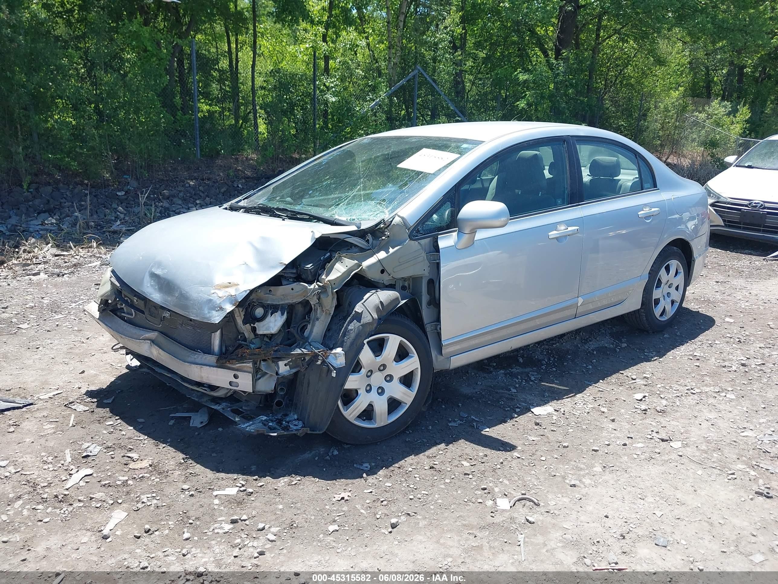 2008 Honda Civic Lx Silver vin: 2HGFA16508H347448