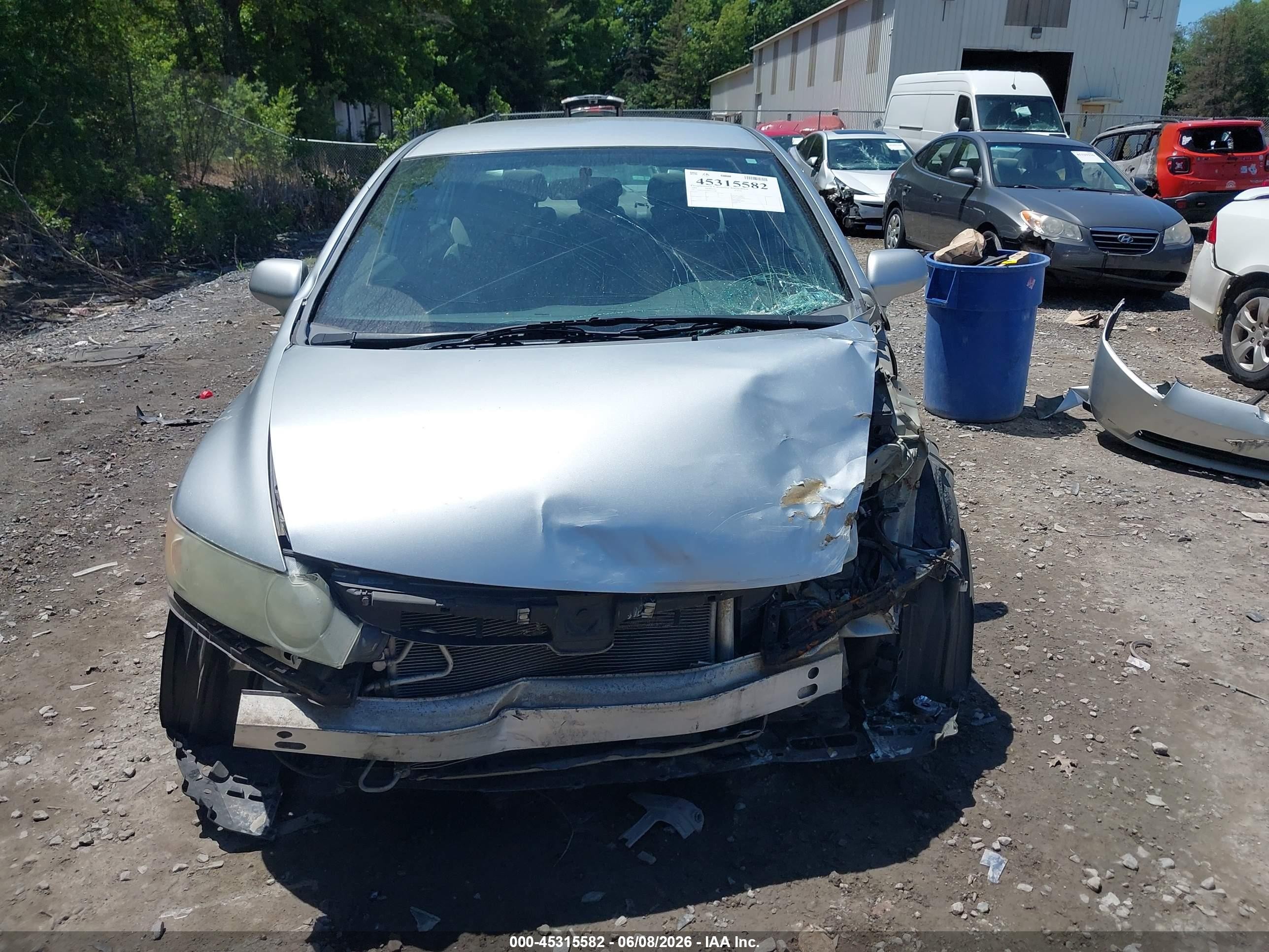 2008 Honda Civic Lx Silver vin: 2HGFA16508H347448