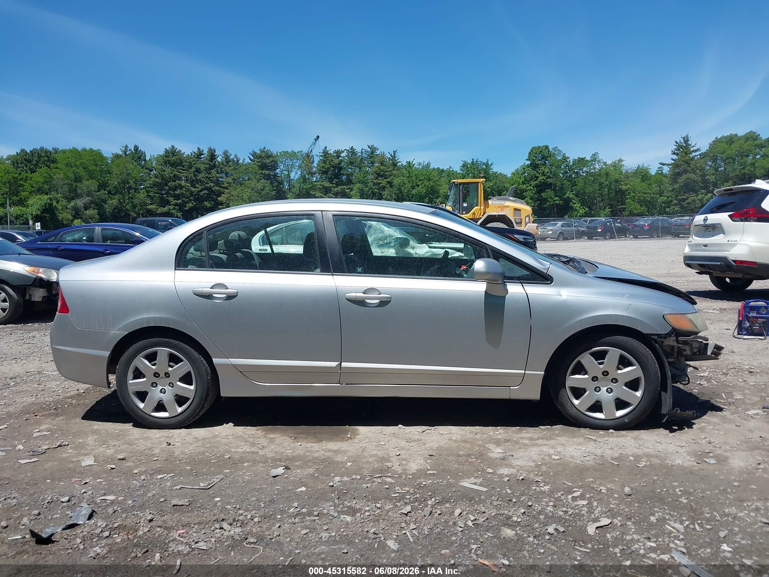 2008 Honda Civic Lx Silver vin: 2HGFA16508H347448