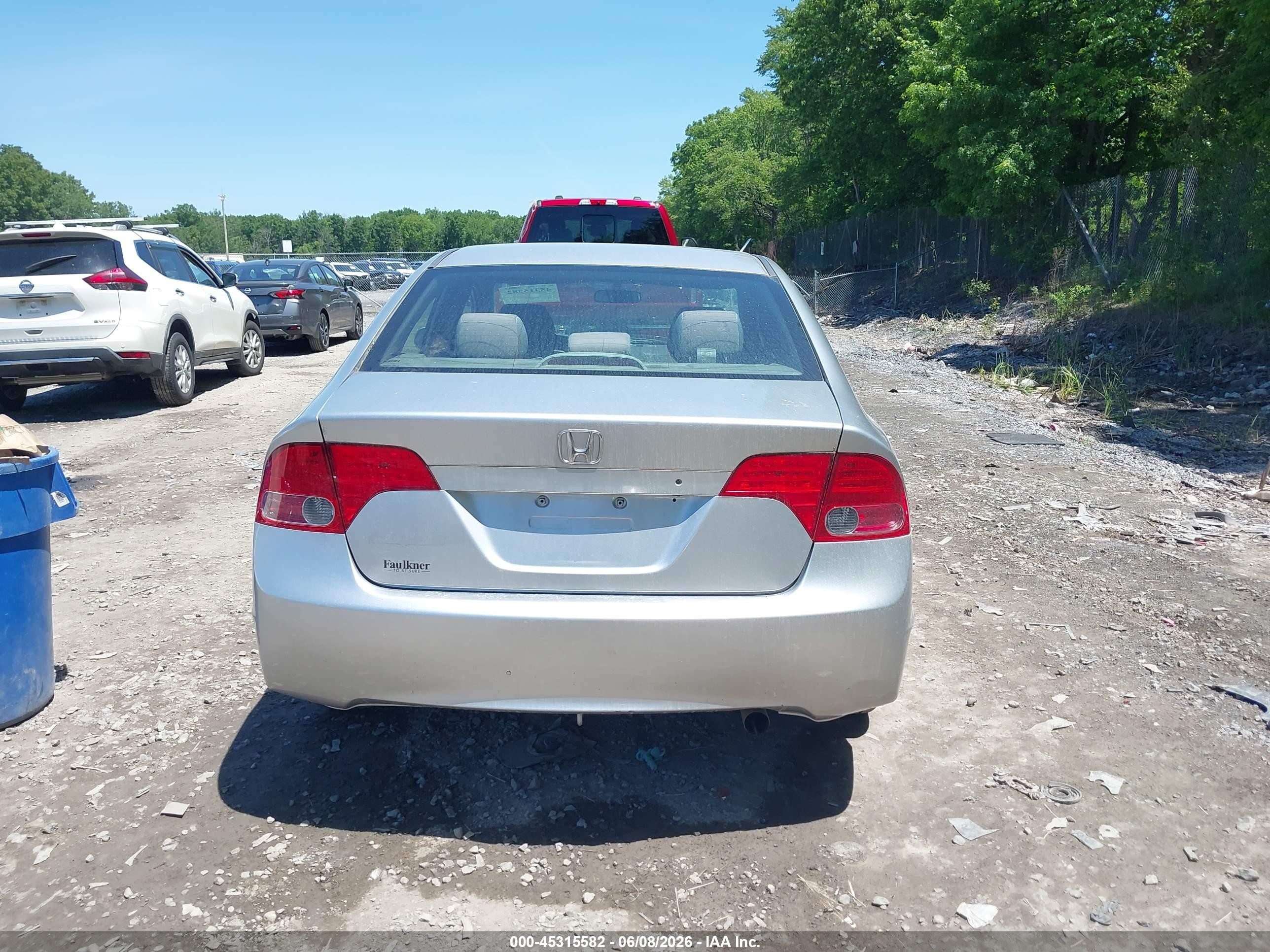 2008 Honda Civic Lx Silver vin: 2HGFA16508H347448