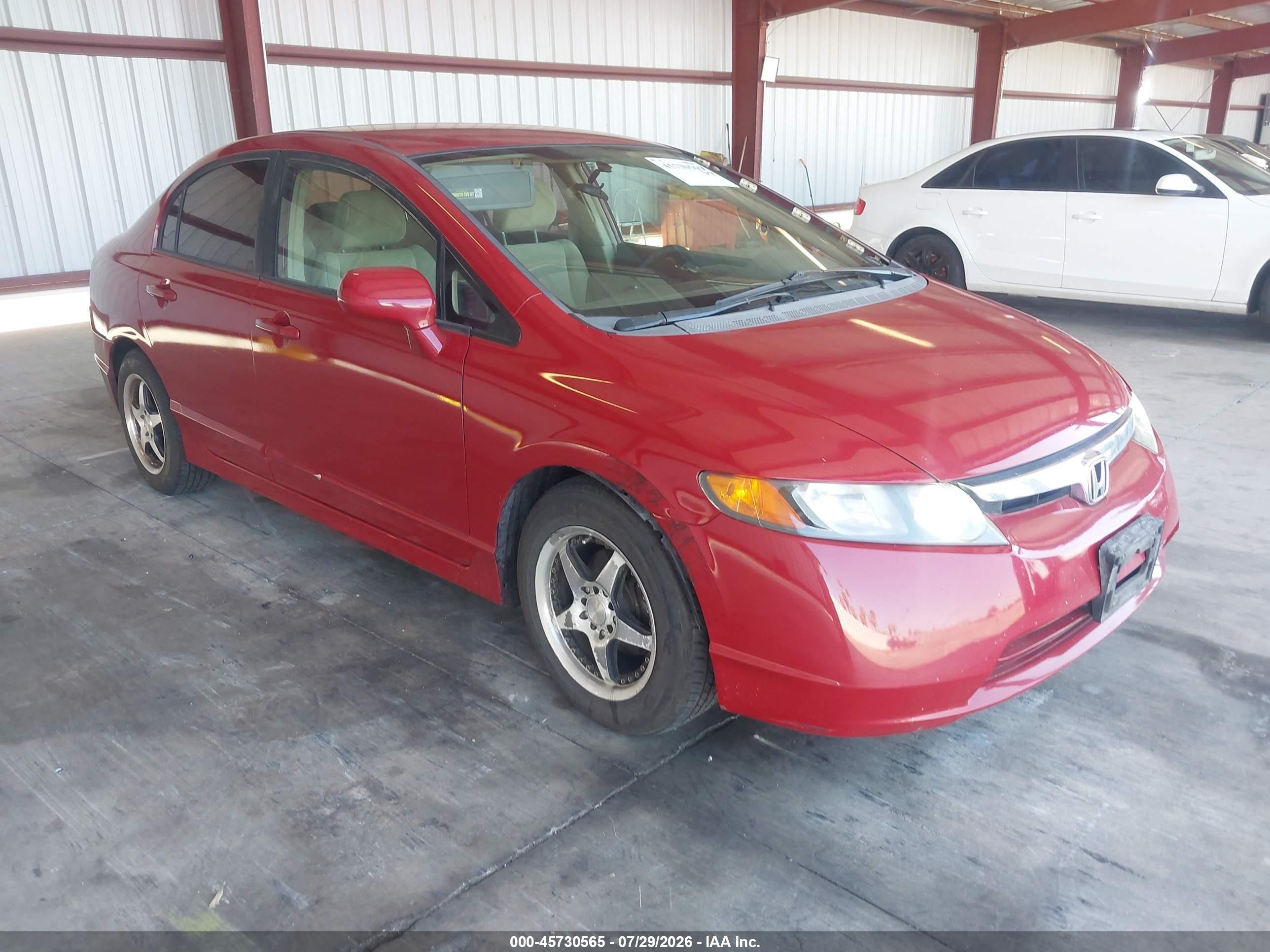 2008 Honda Civic Lx Красный vin: 2HGFA16508H509983
