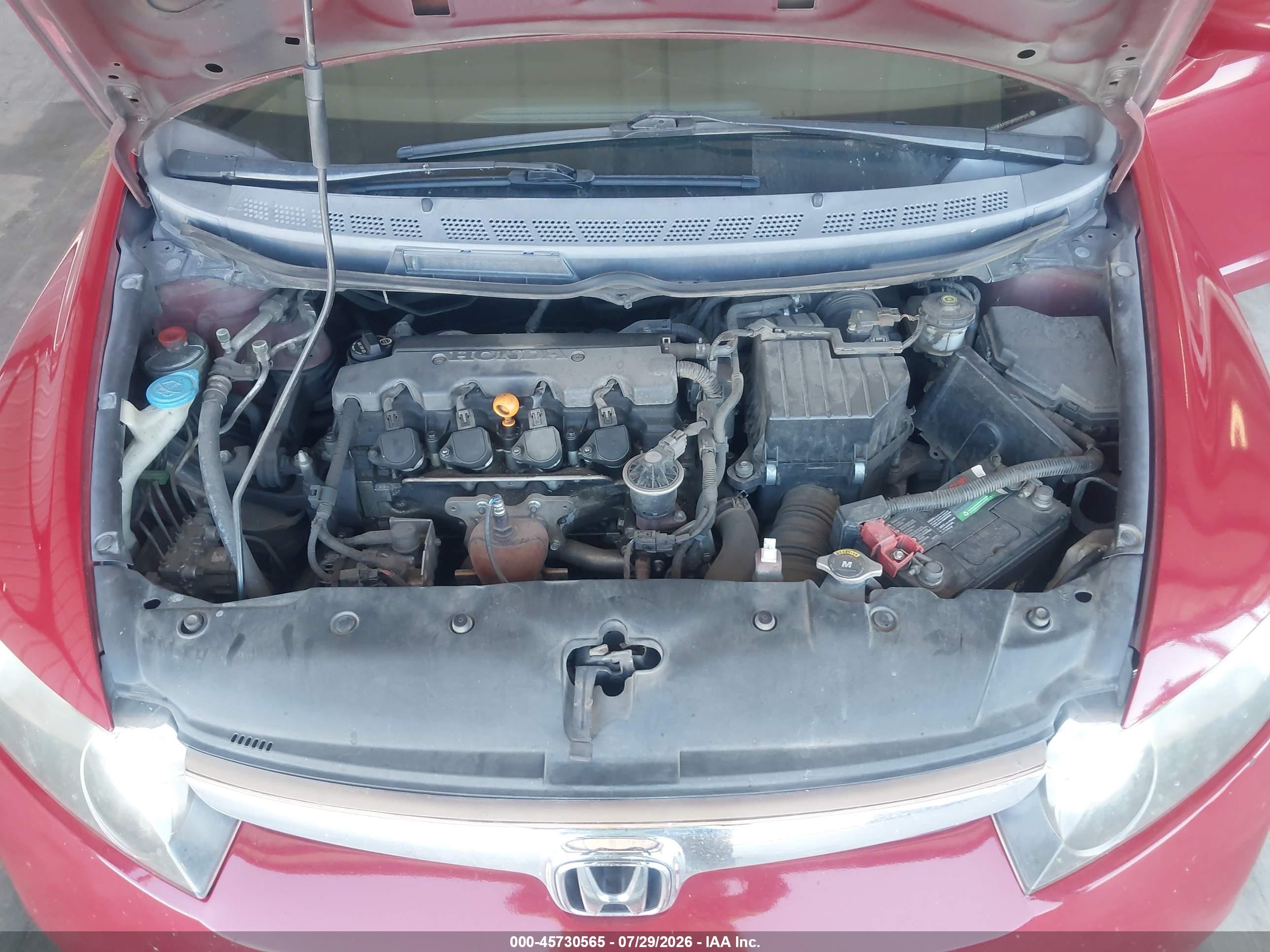 2008 Honda Civic Lx Красный vin: 2HGFA16508H509983
