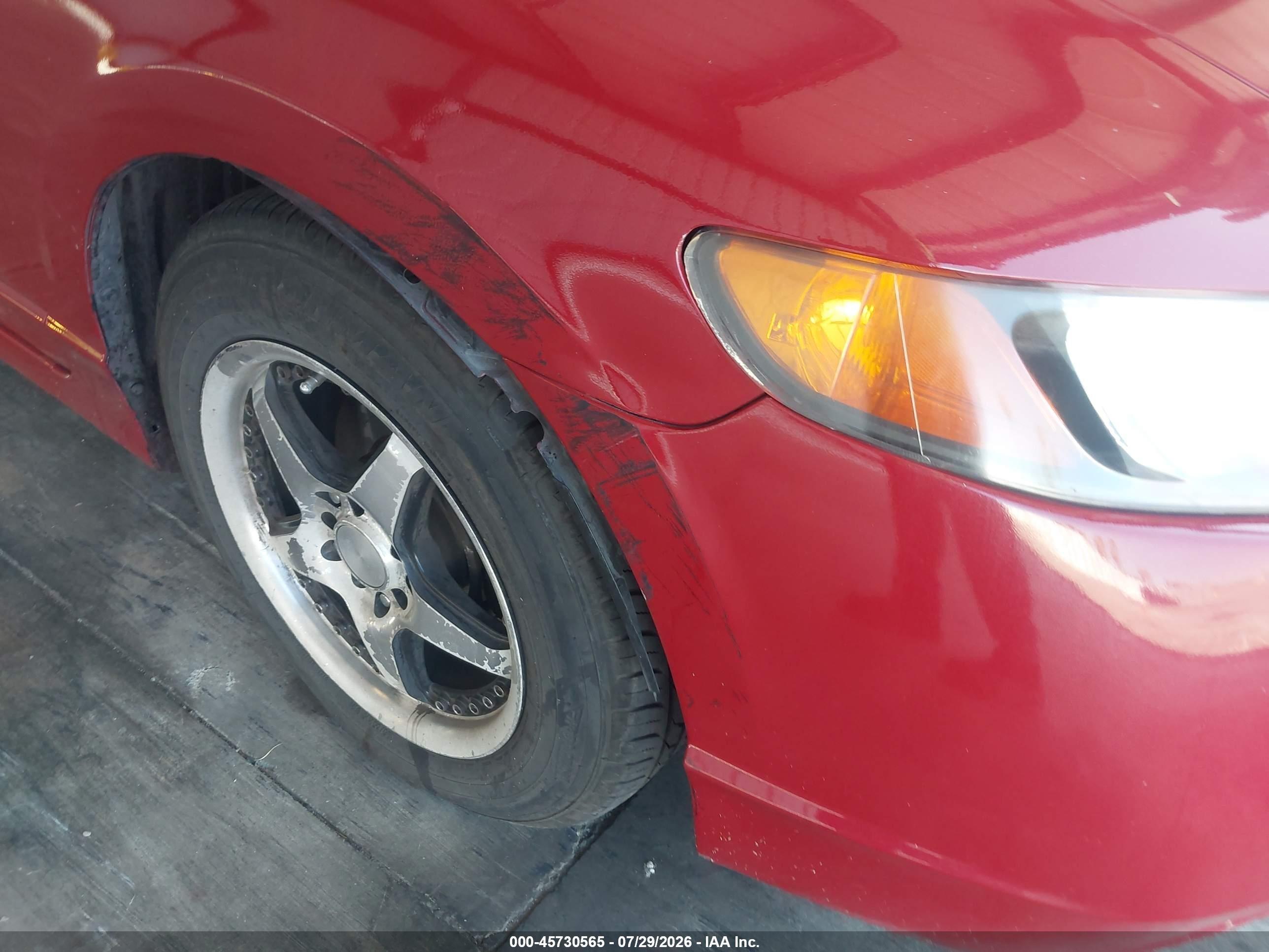 2008 Honda Civic Lx Красный vin: 2HGFA16508H509983