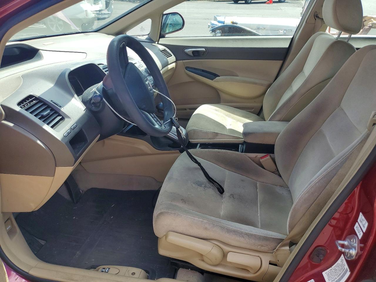 2008 Honda Civic Lx Red vin: 2HGFA16508H530848