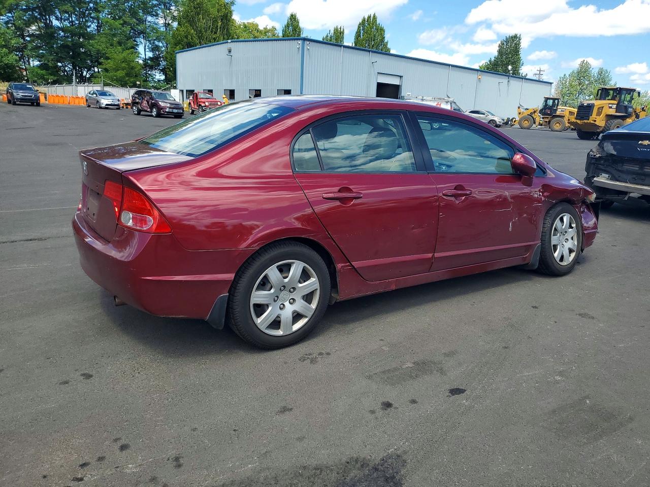 2008 Honda Civic Lx Red vin: 2HGFA16508H530848