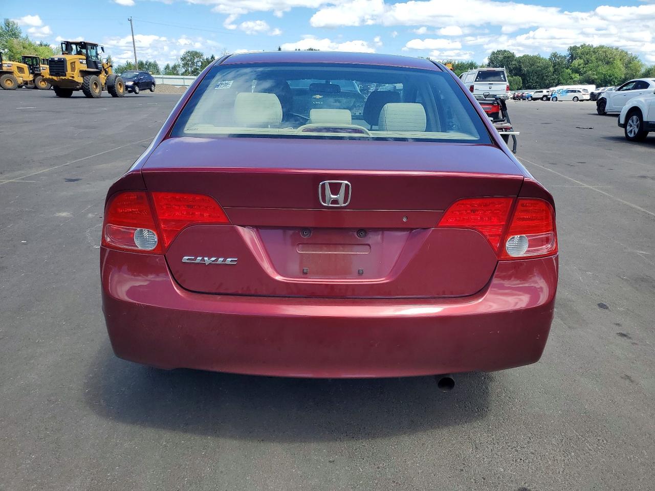 2008 Honda Civic Lx Red vin: 2HGFA16508H530848