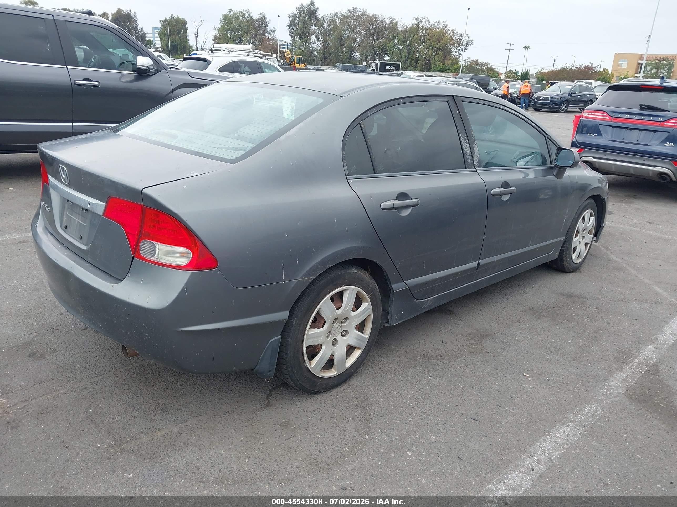 2009 Honda Civic Lx Gray vin: 2HGFA16509H310465