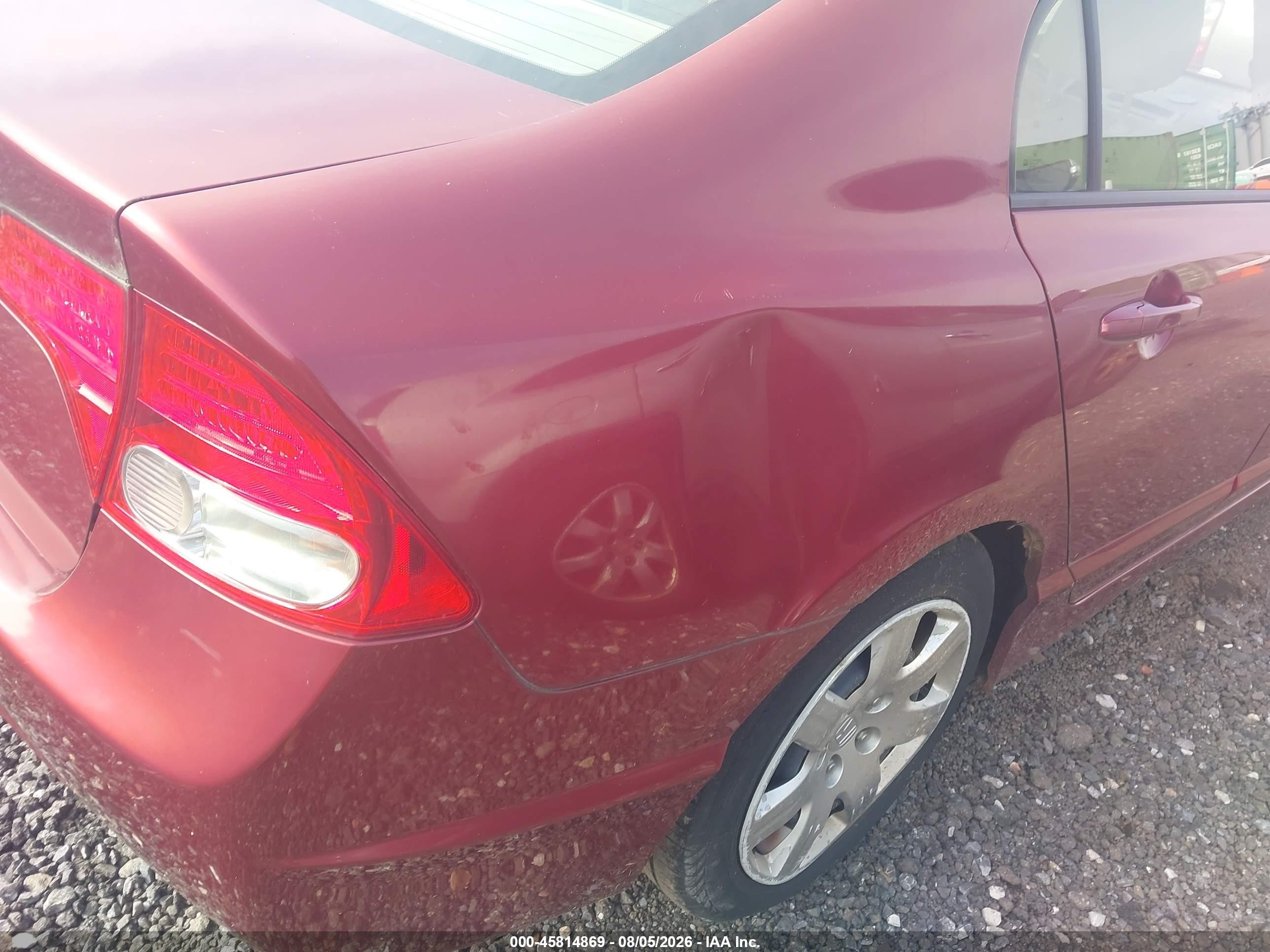 2009 Honda Civic Lx Красный vin: 2HGFA16509H324270
