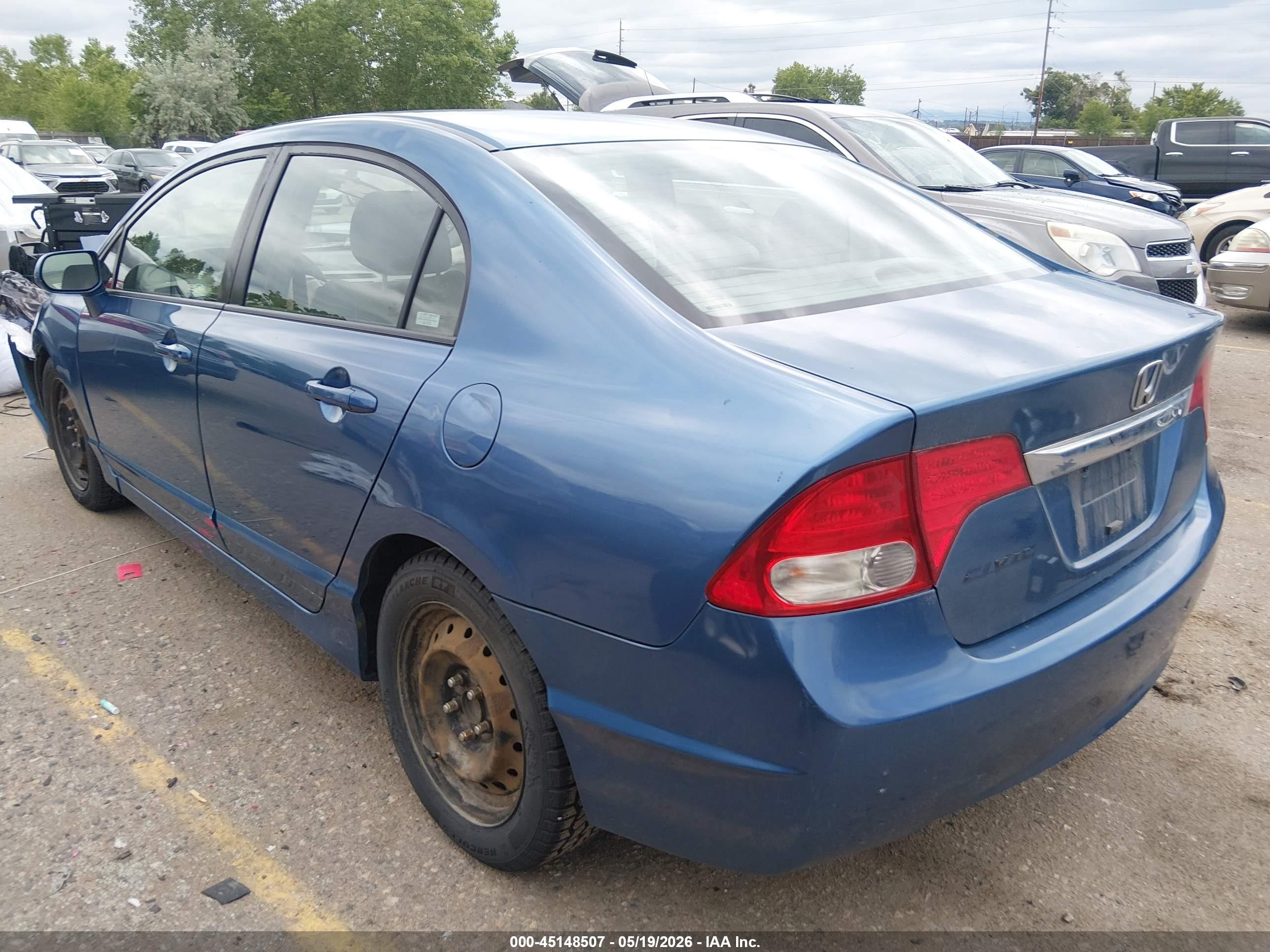2009 Honda Civic Lx Blue vin: 2HGFA16509H325127