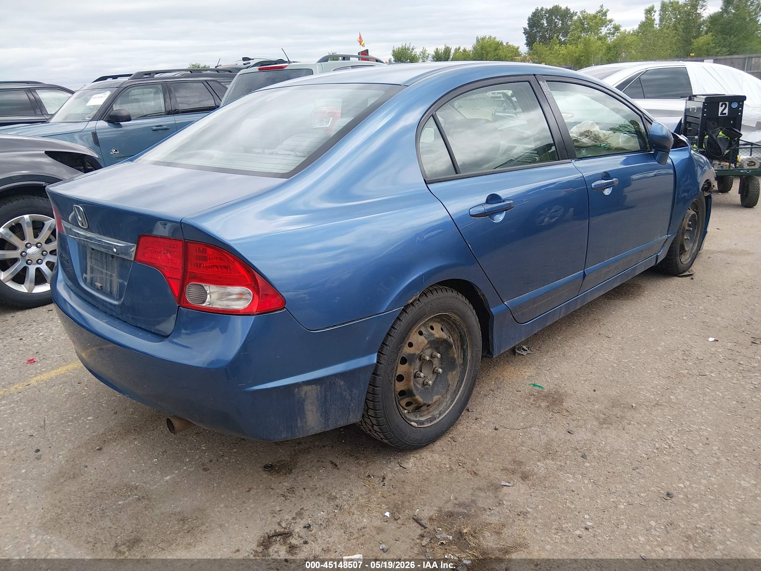 2009 Honda Civic Lx Blue vin: 2HGFA16509H325127