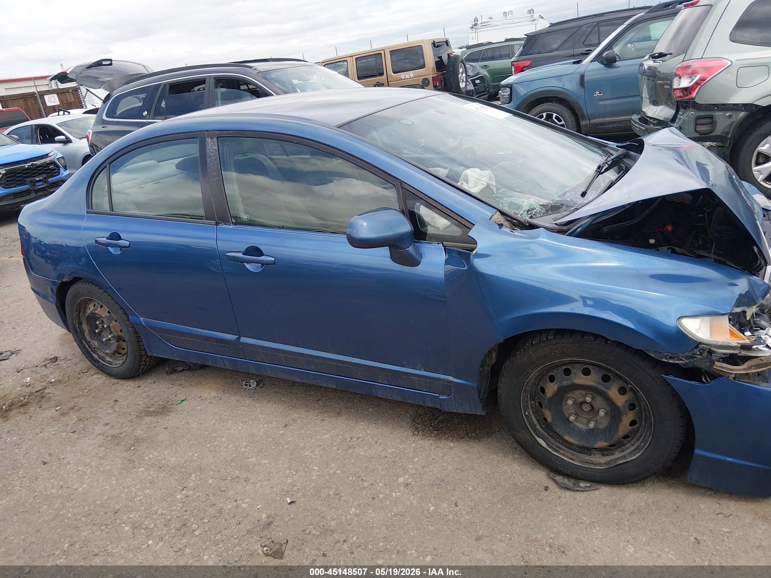 2009 Honda Civic Lx Blue vin: 2HGFA16509H325127