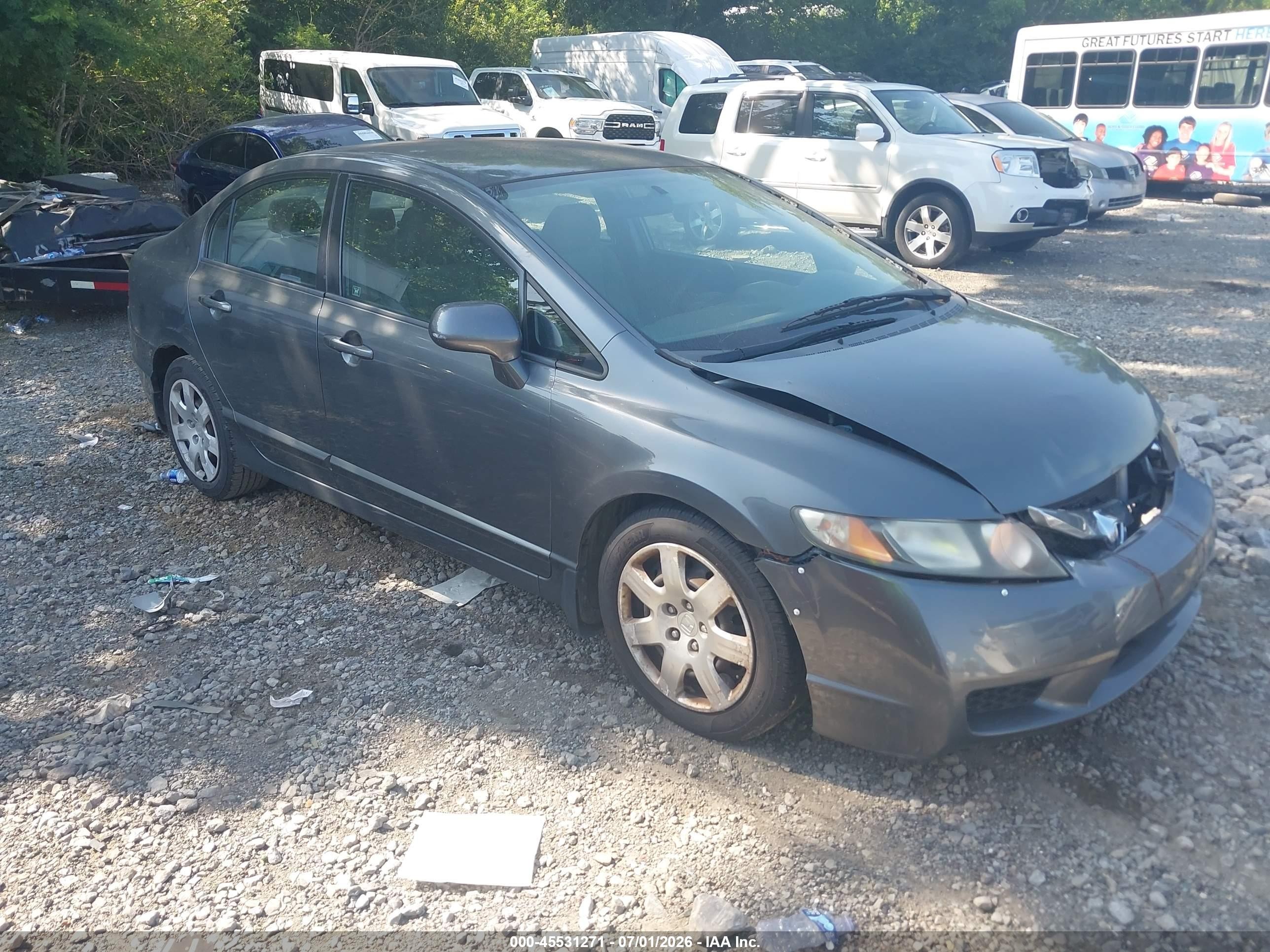 2009 Honda Civic Lx Серый vin: 2HGFA16509H364638